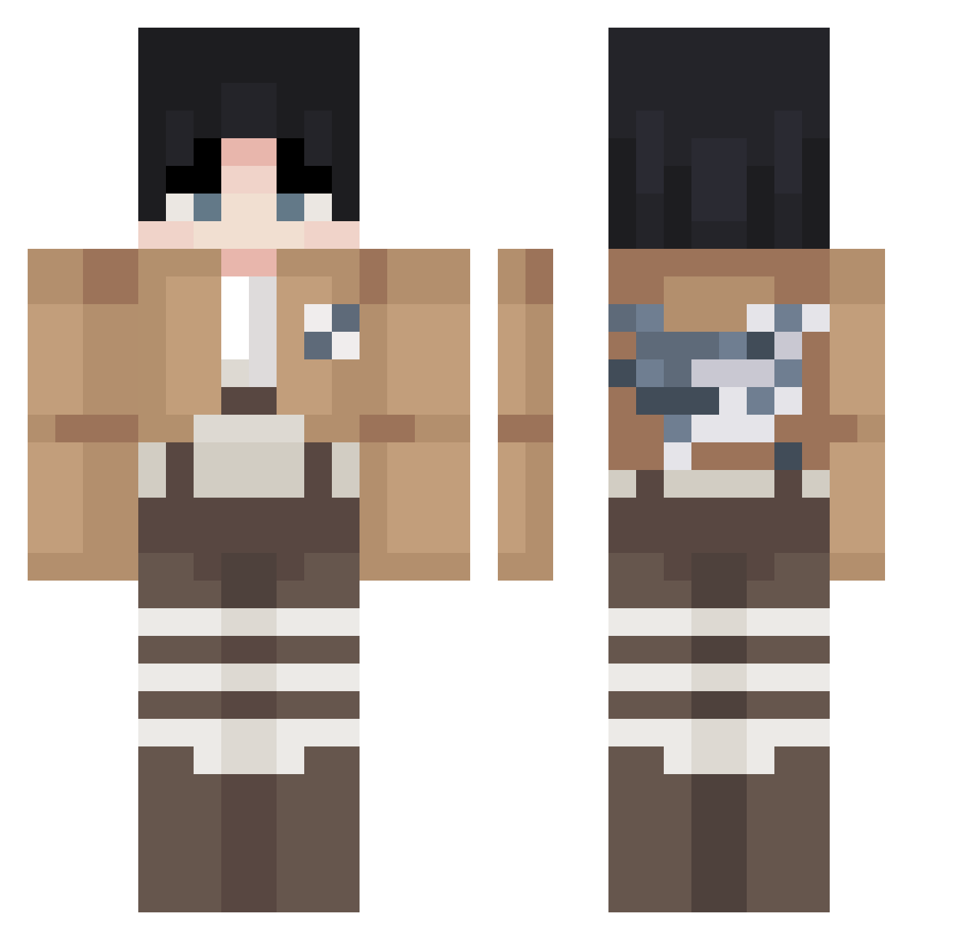 Andy2090 Minecraft skin, front and back view