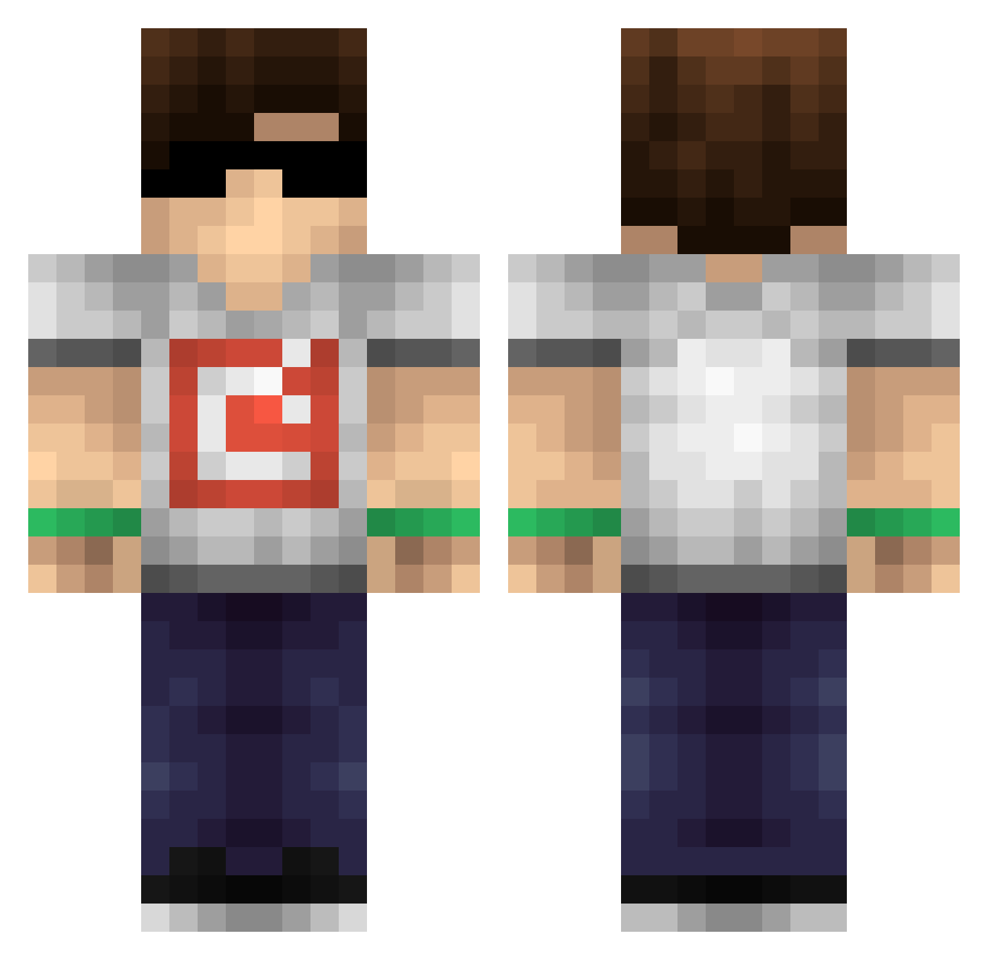 TUNGTUNGTUNGMC Minecraft skin, front and back view