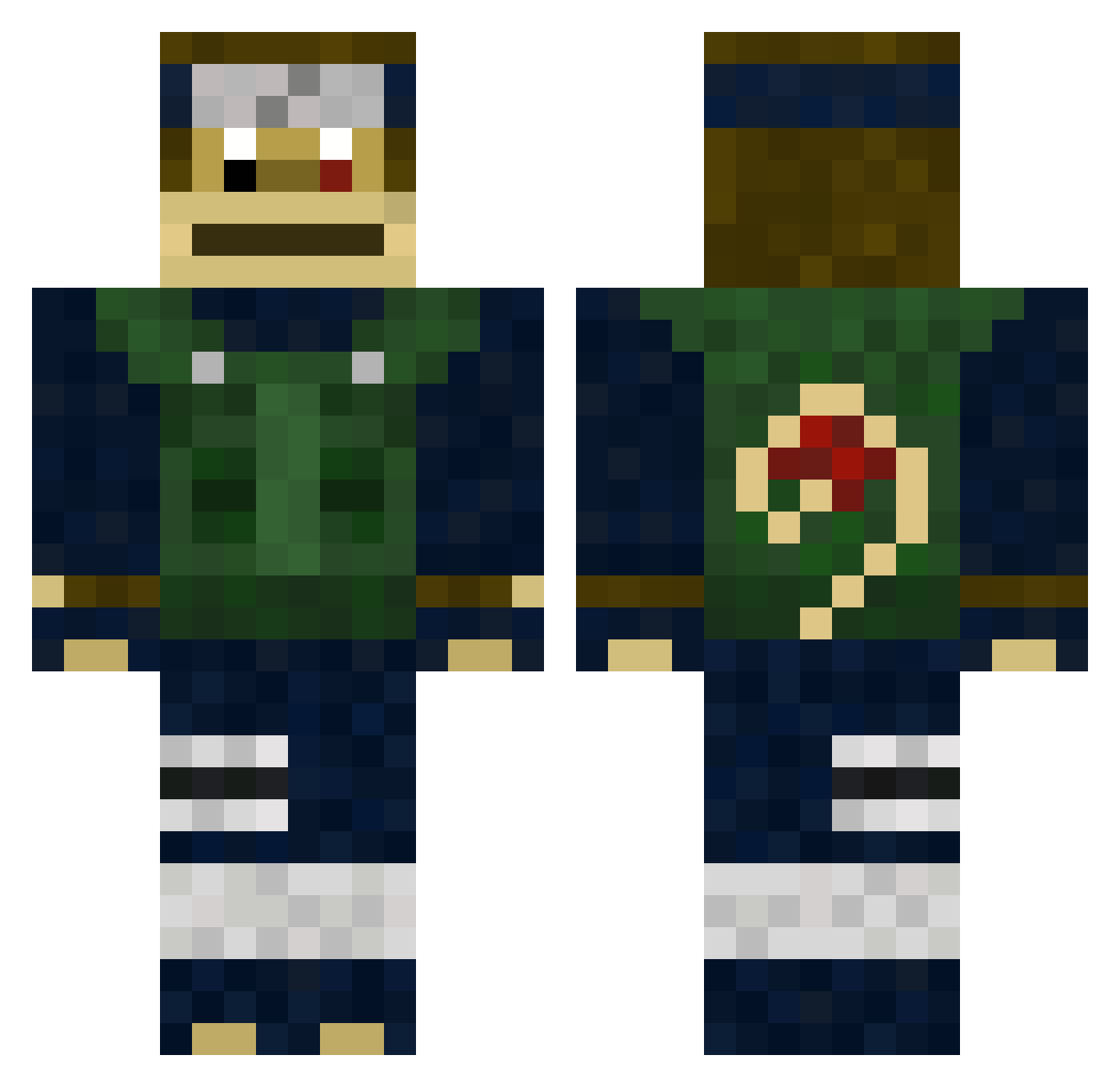 DestroyerisBeast Minecraft skin, front and back view