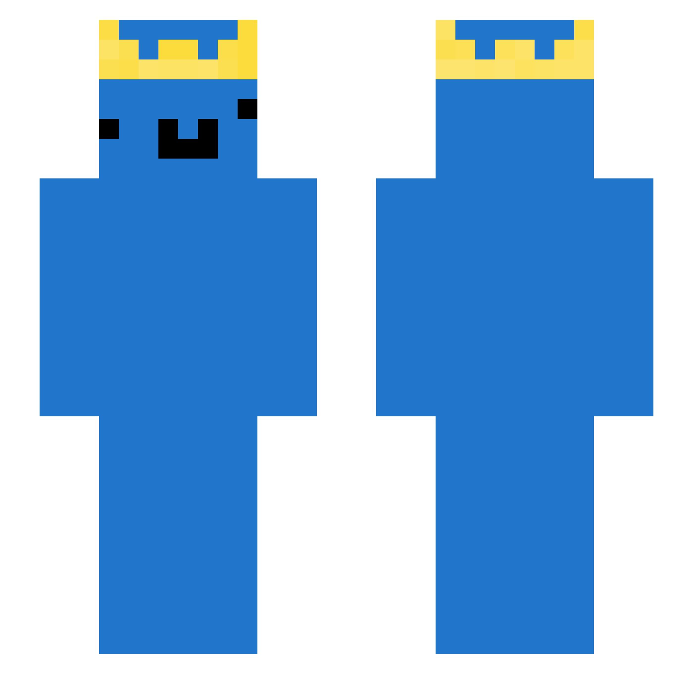 Frosty657 Minecraft skin, front and back view