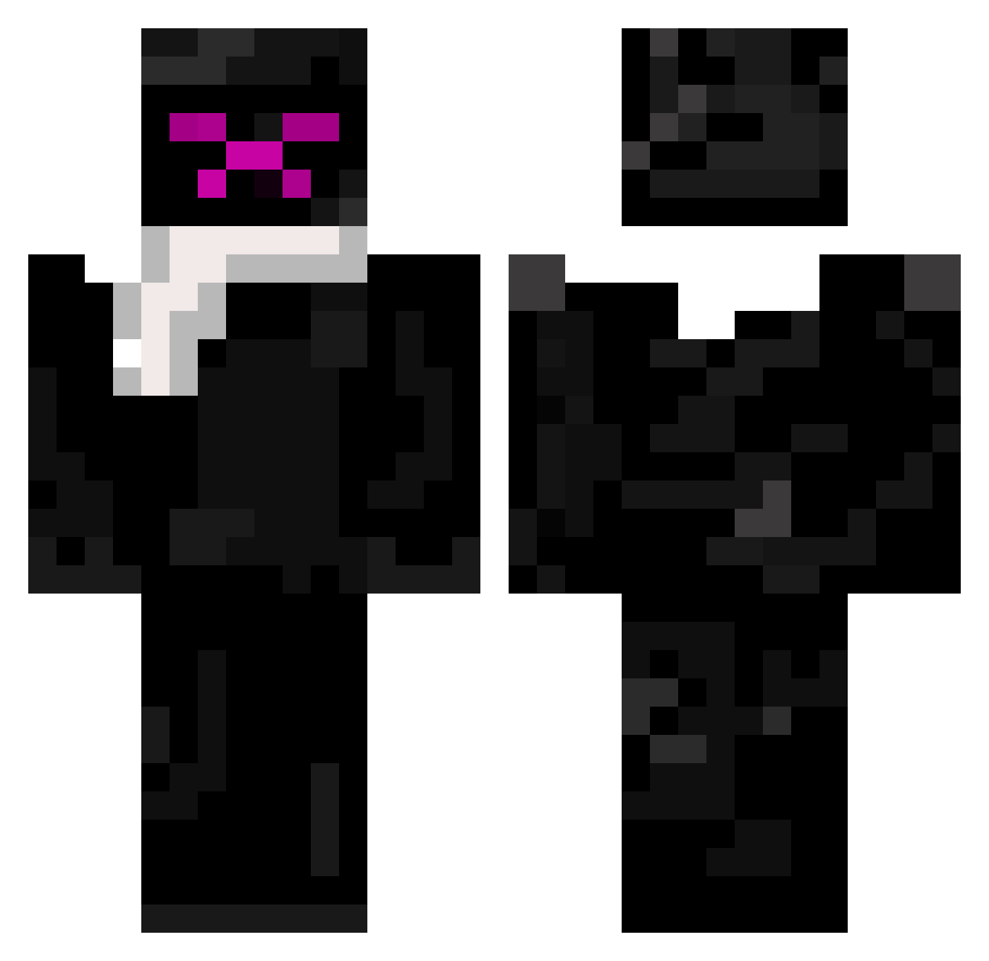 gluuuuk Minecraft skin, front and back view