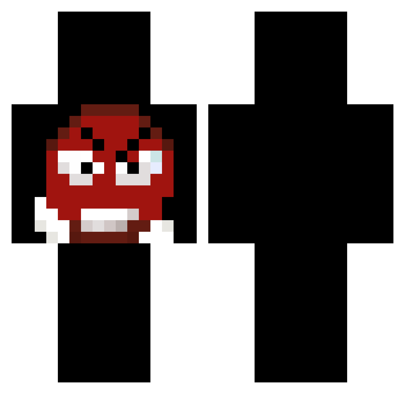 Ascentfallen Minecraft skin, front and back view