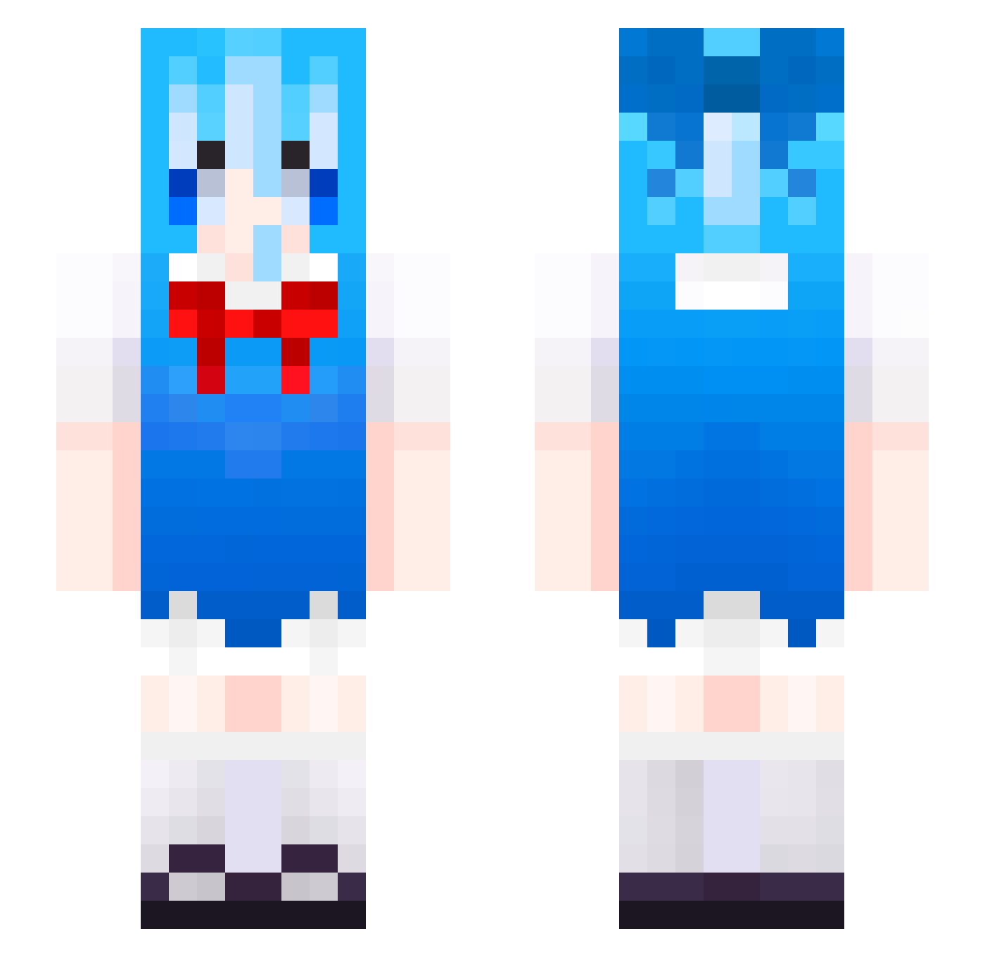 Grid_Boy Minecraft skin, front and back view