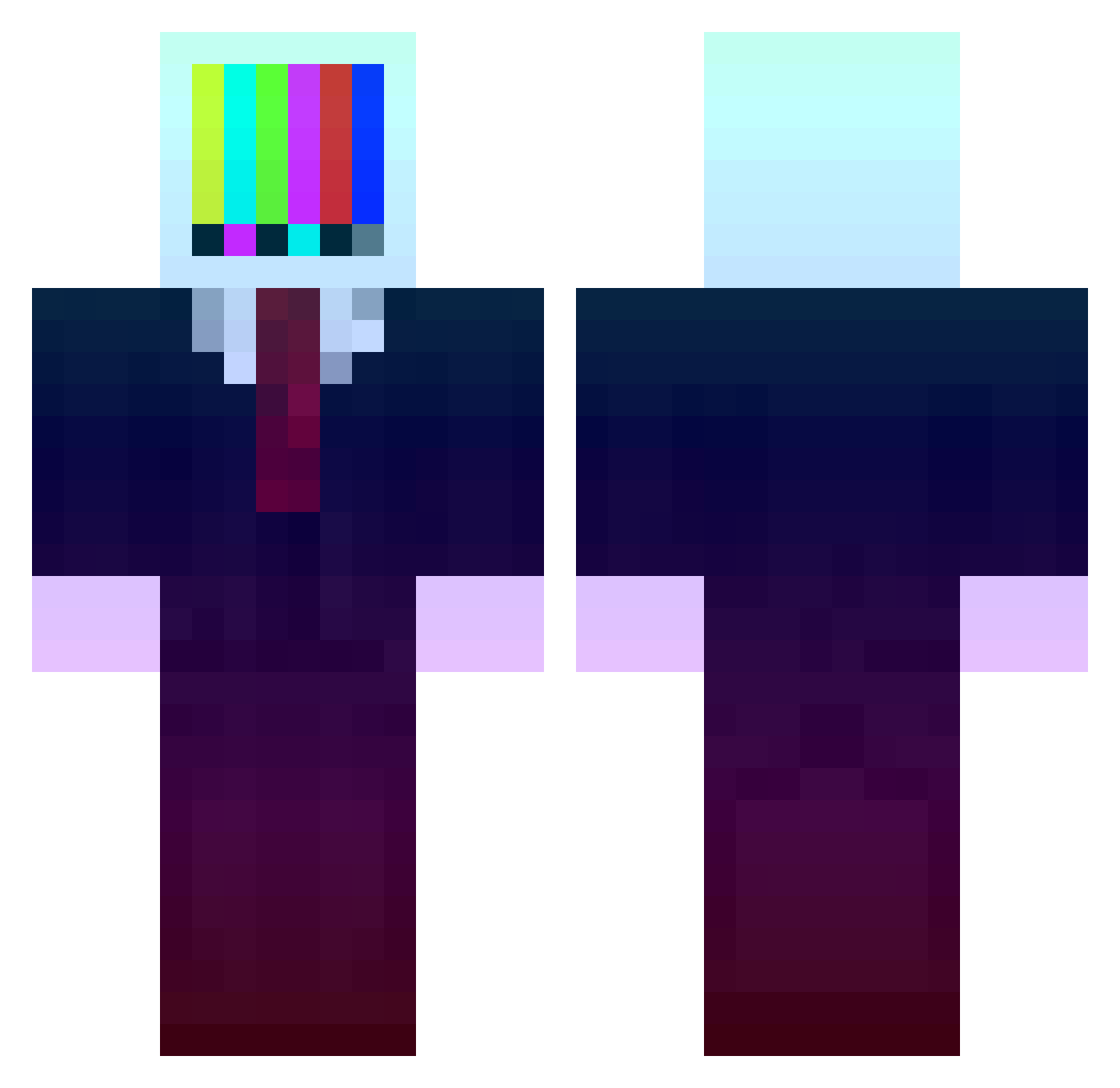 GinToniKKK Minecraft skin, front and back view