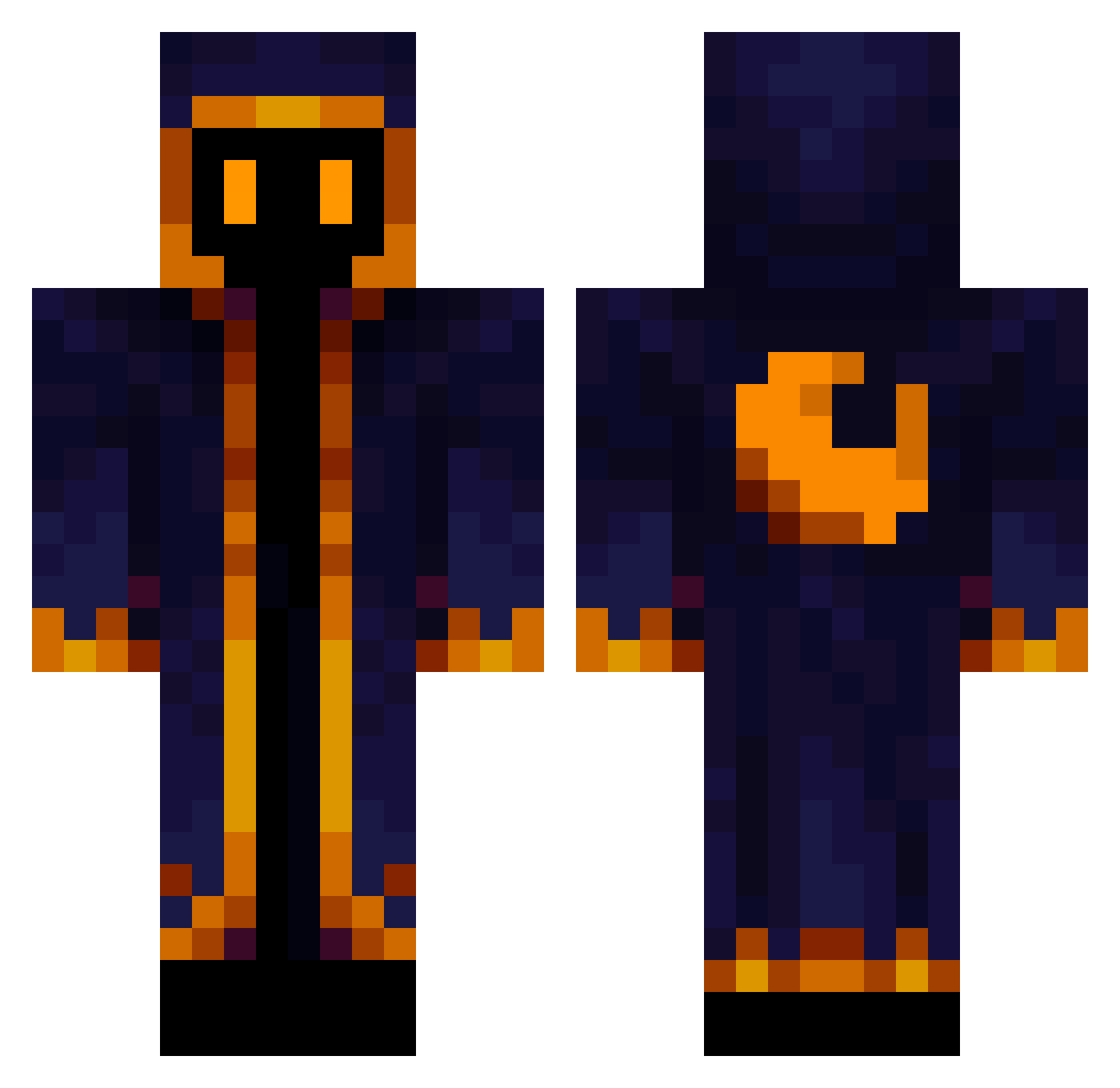 egjh Minecraft skin, front and back view