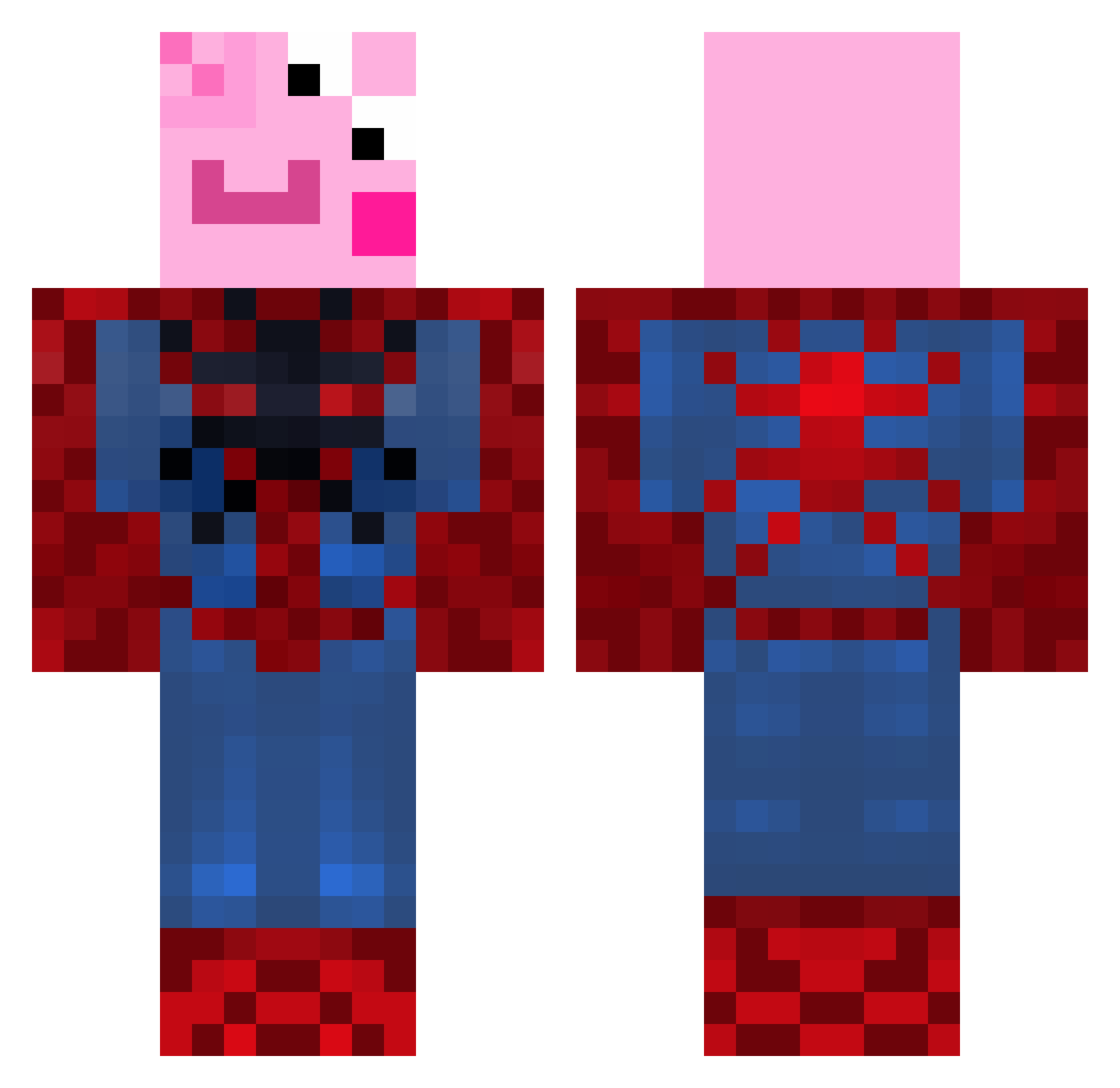 SpiderHalouf Minecraft skin, front and back view