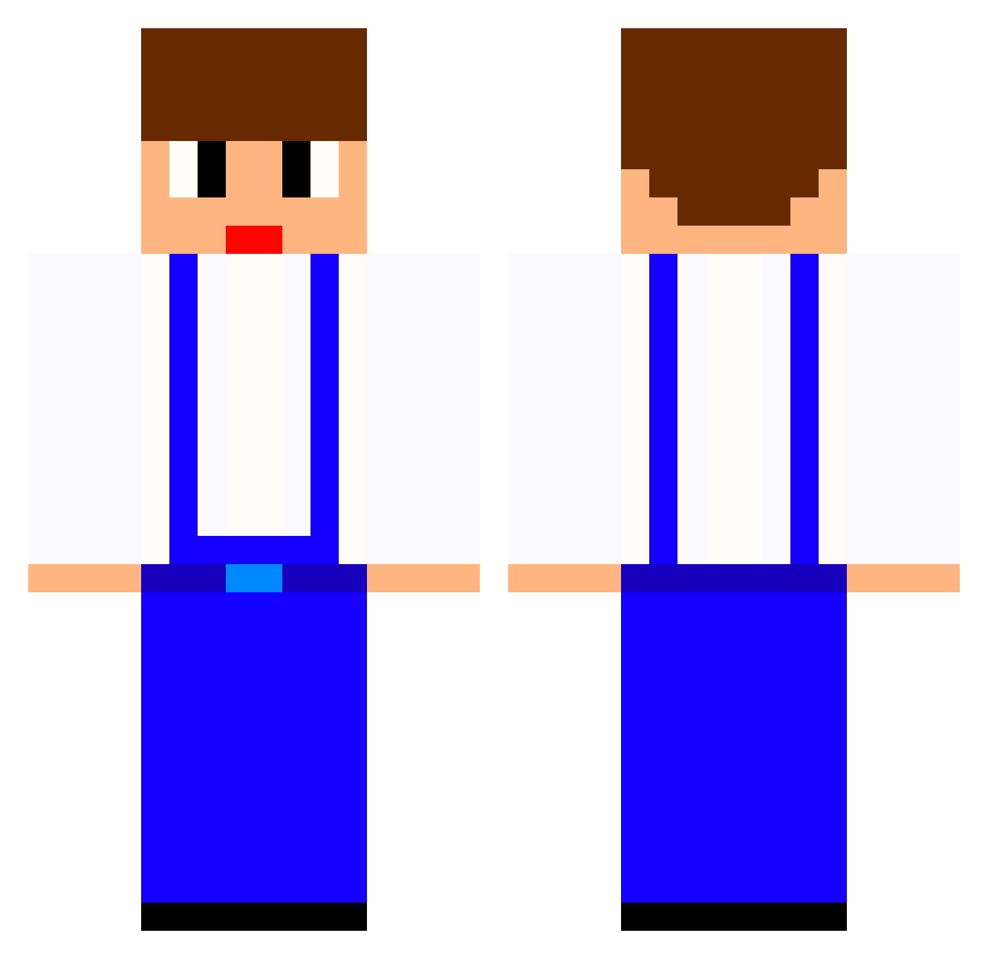 kilocalorie Minecraft skin, front and back view