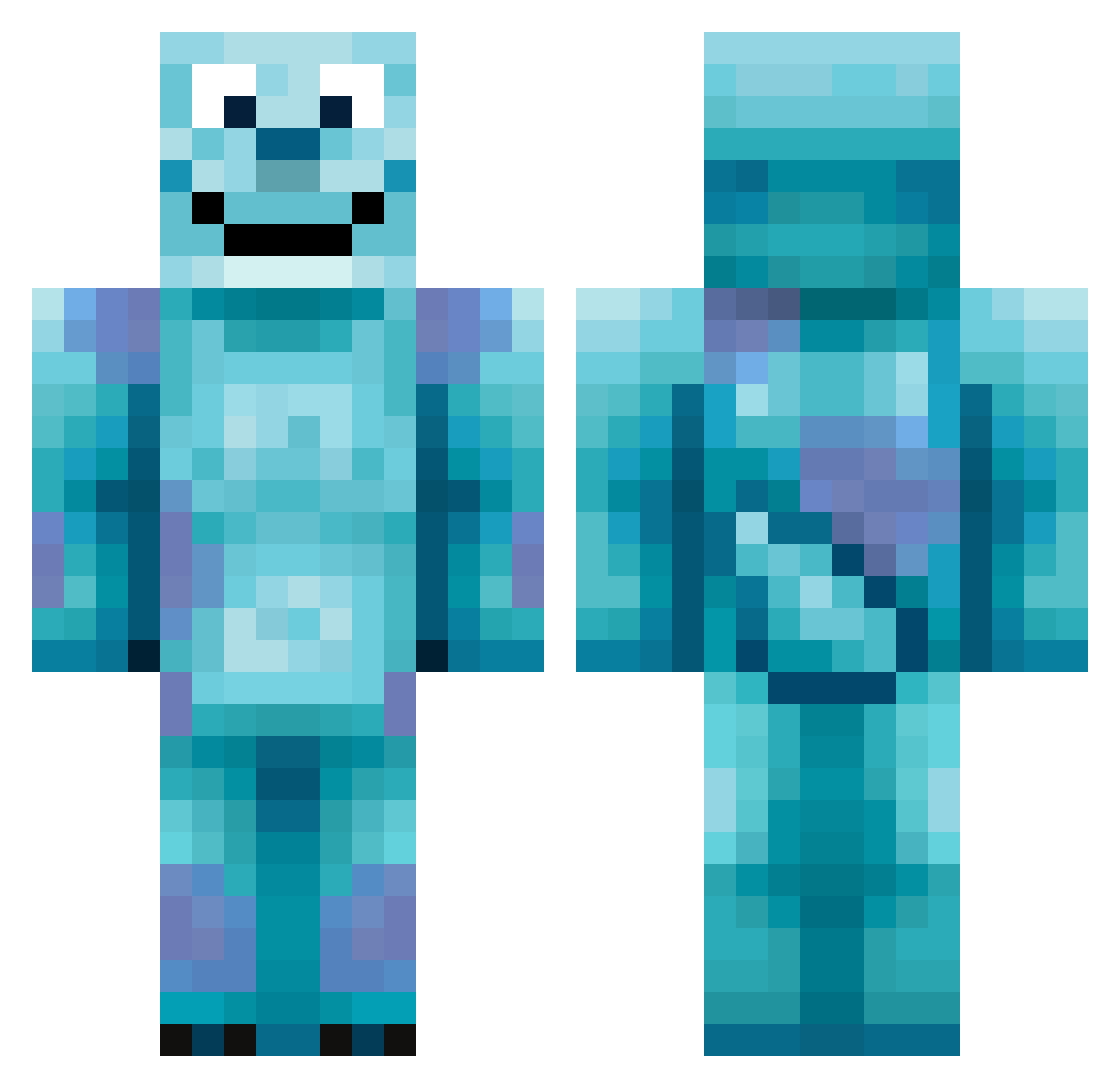 JAAALOOO Minecraft skin, front and back view