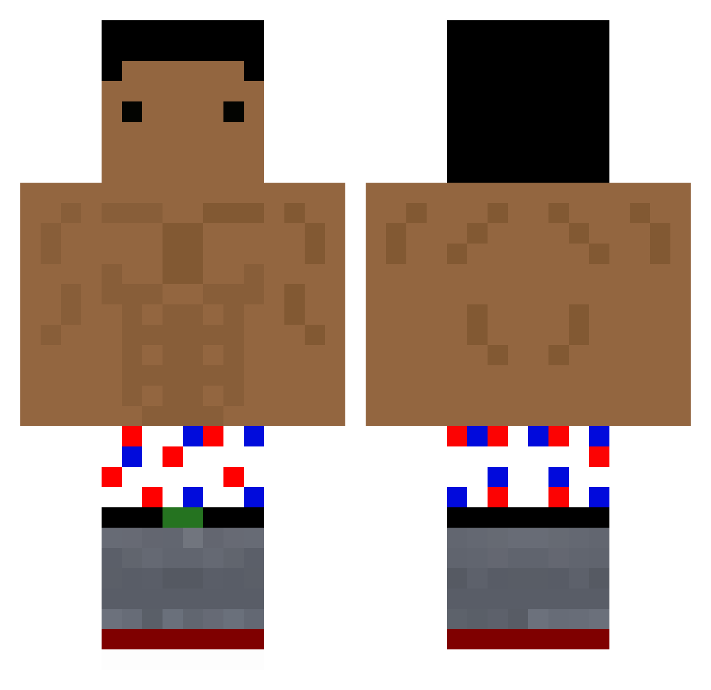 SOWAKUKU Minecraft skin, front and back view