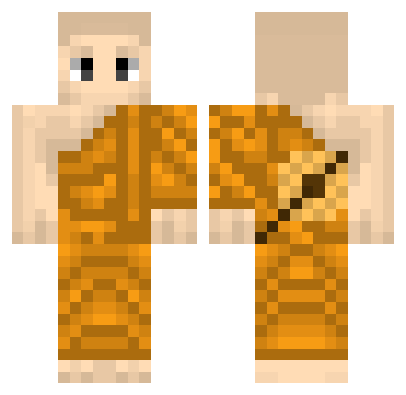 godofwizards Minecraft skin, front and back view