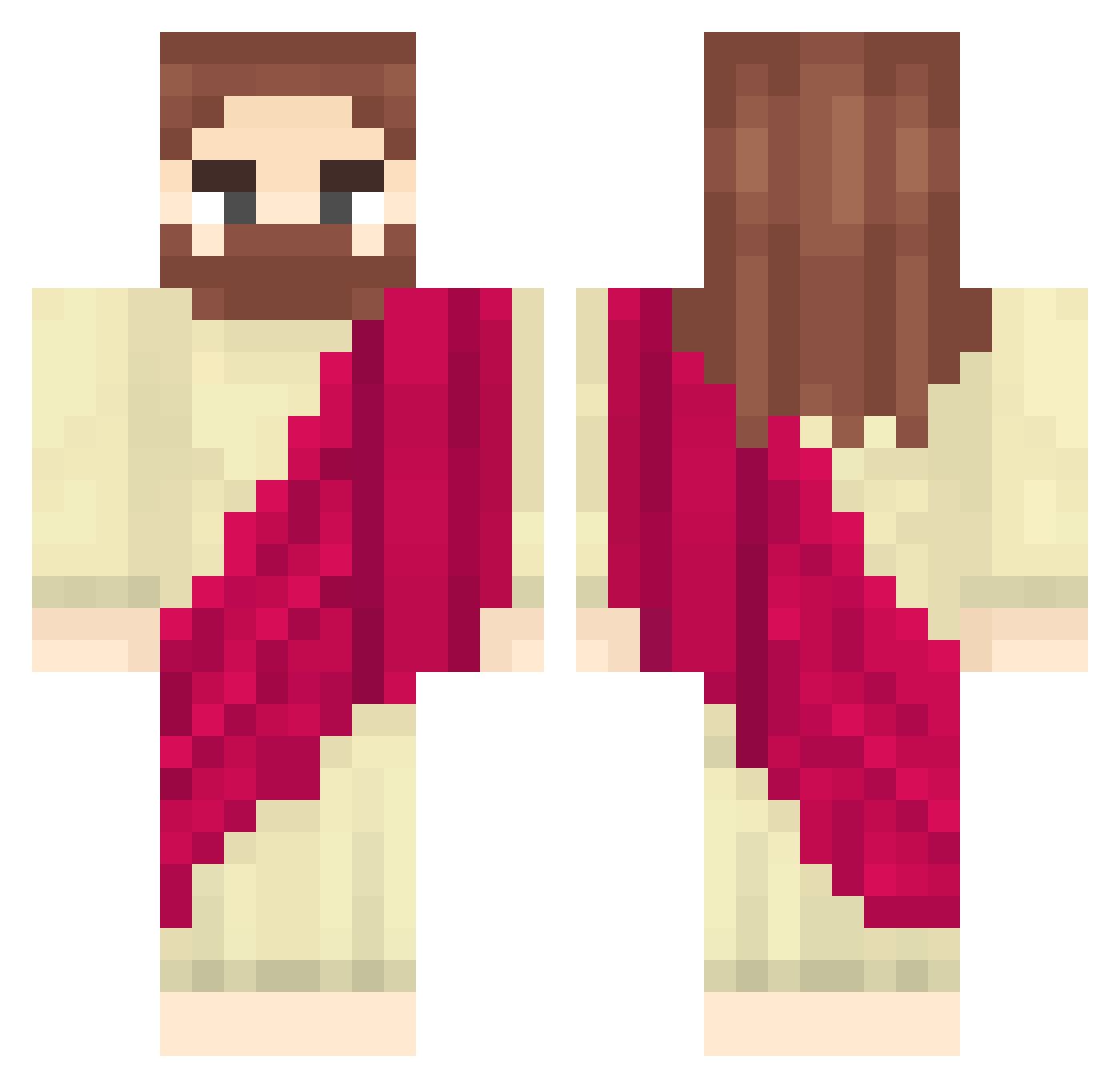 ZKillR_Barry Minecraft skin, front and back view