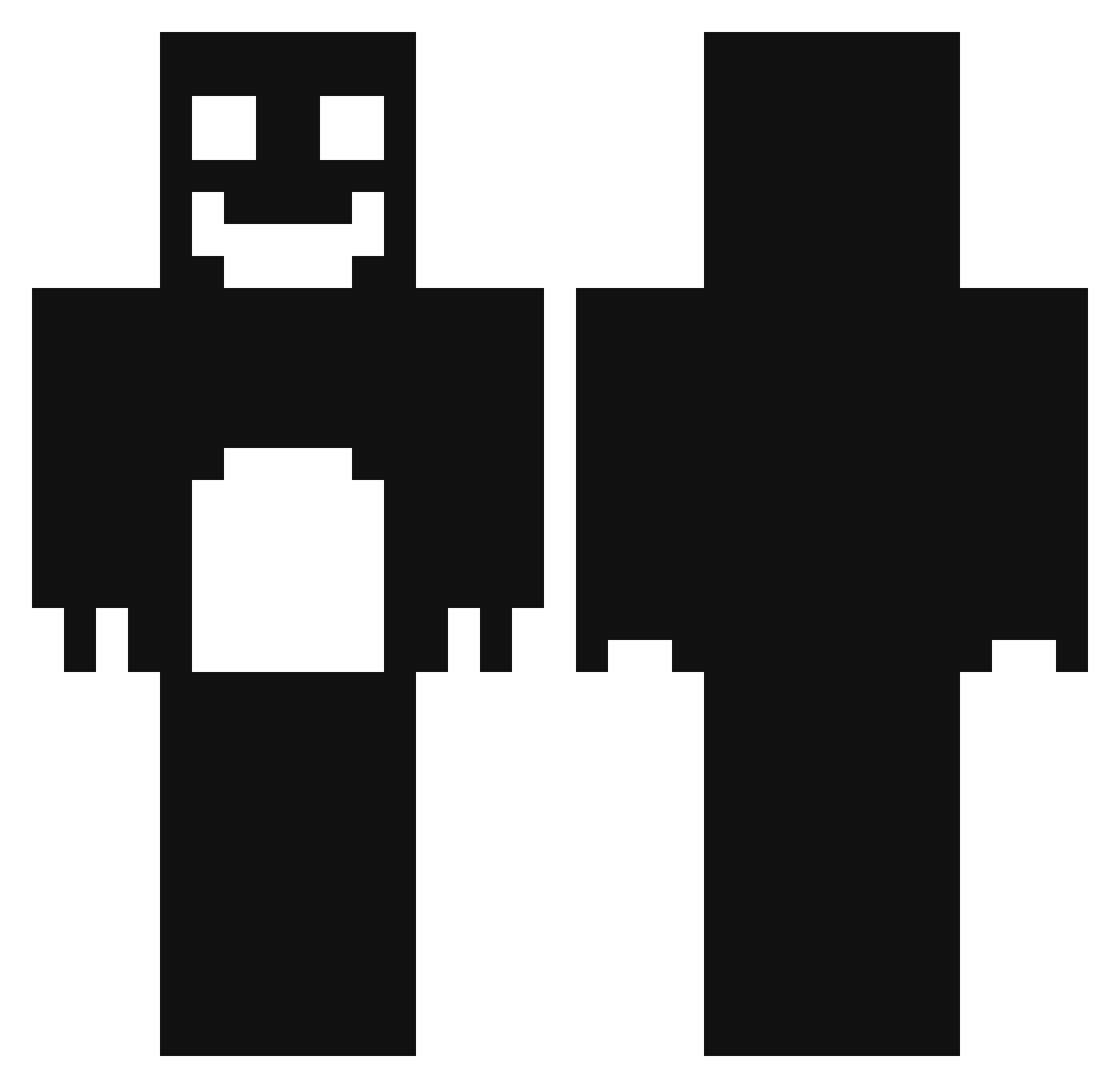 Geksonik Minecraft skin, front and back view