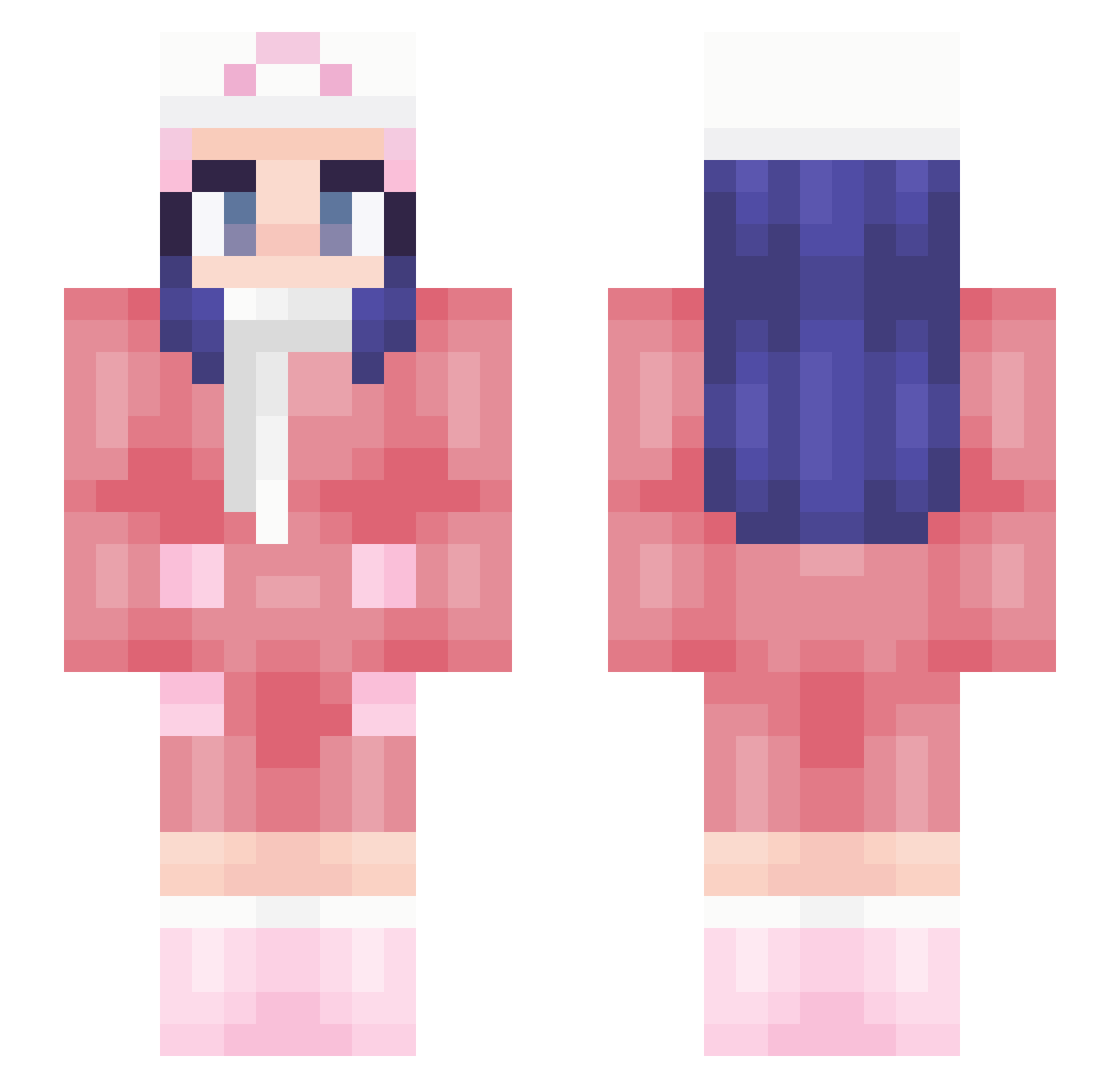 cameap Minecraft skin, front and back view
