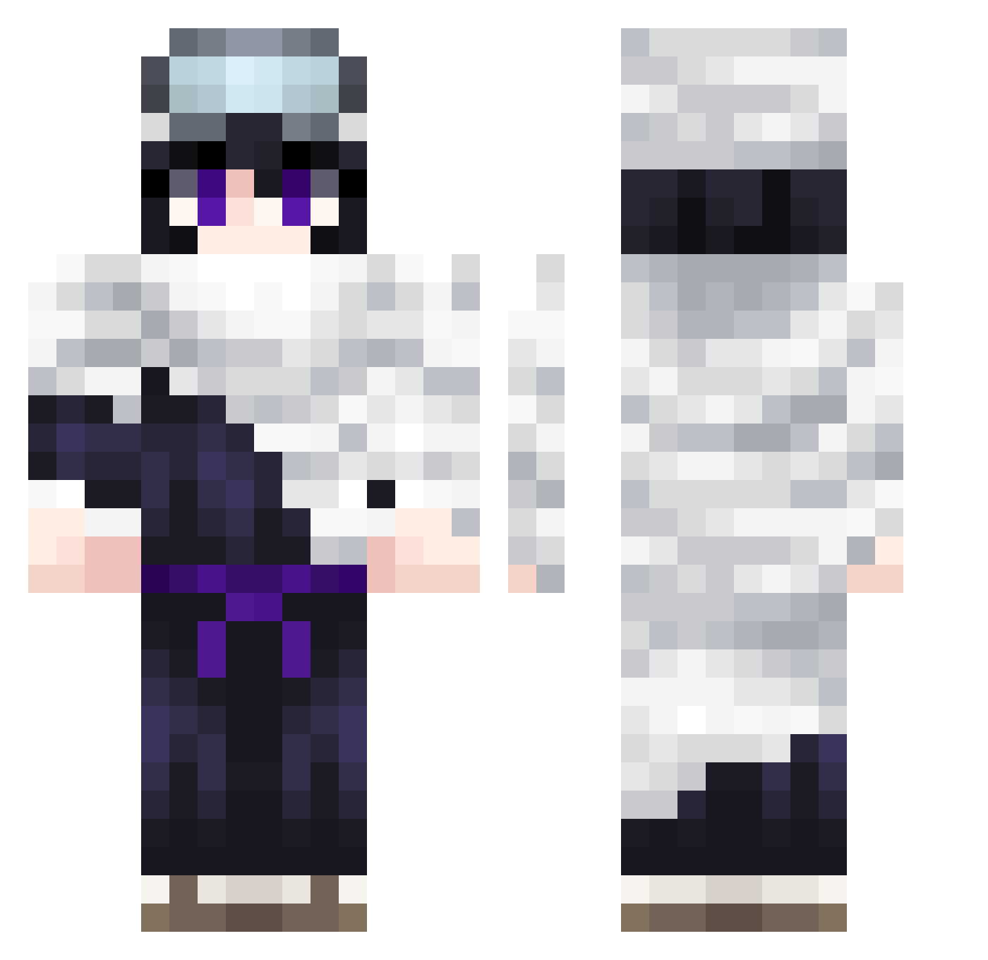 d767 Minecraft skin, front and back view