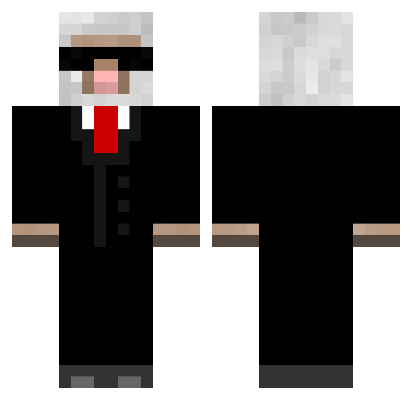 NBAkoszykuwka Minecraft skin, front and back view