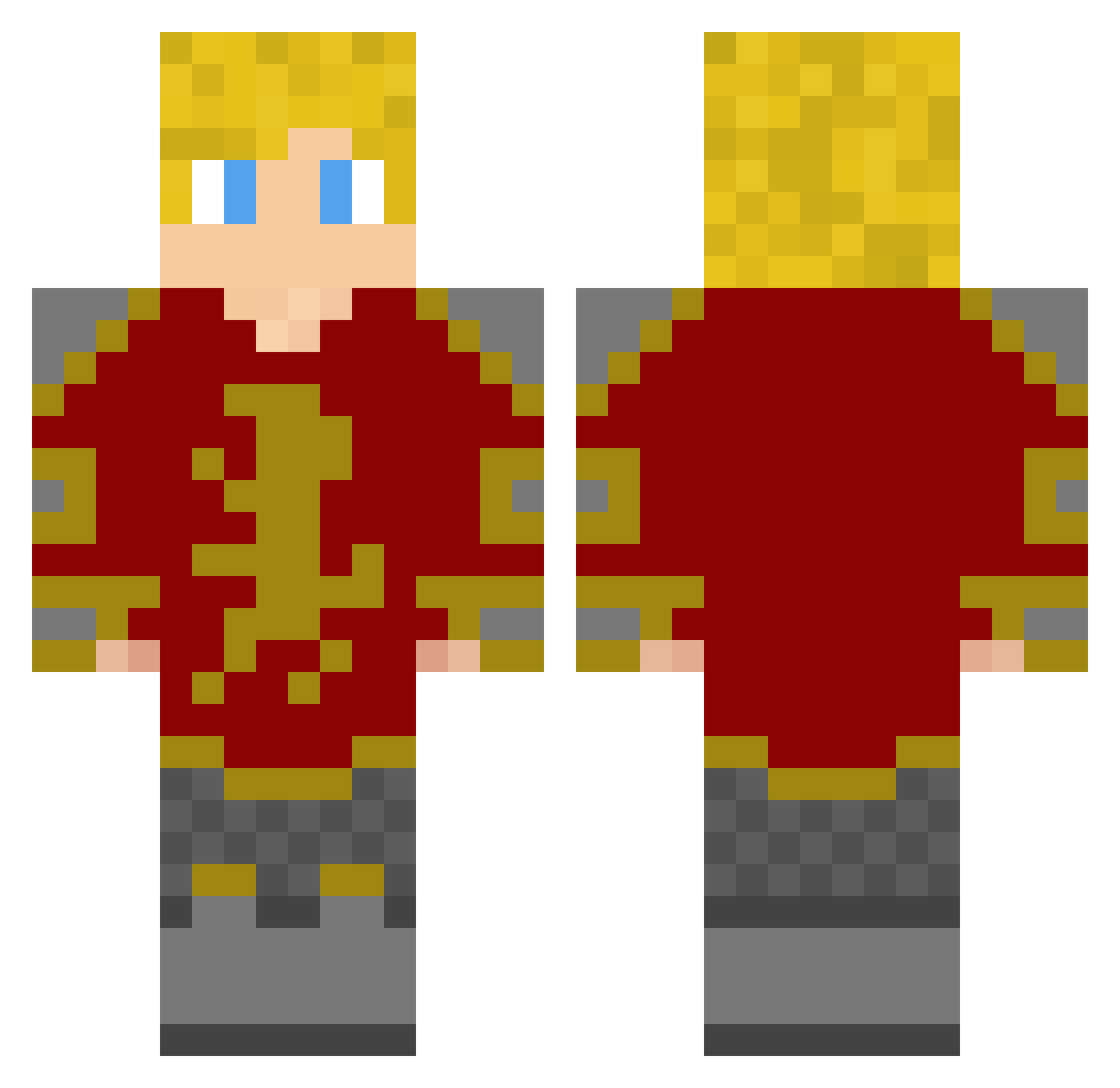 Marucho_06 Minecraft skin, front and back view