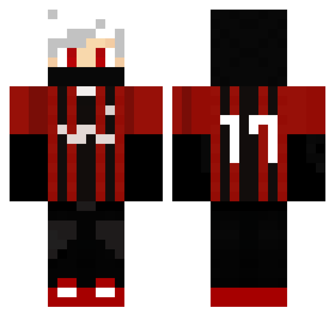 Haizan_ Minecraft skin, front and back view