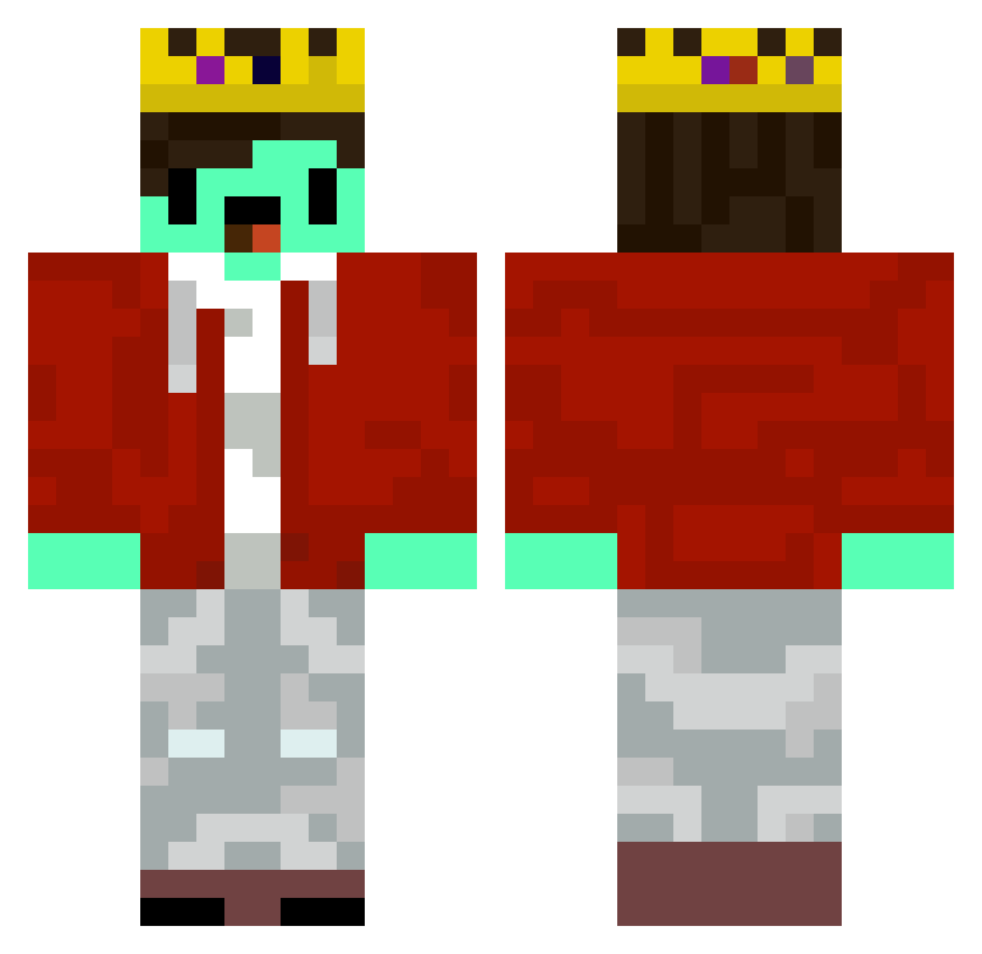 Lumino7 Minecraft skin, front and back view