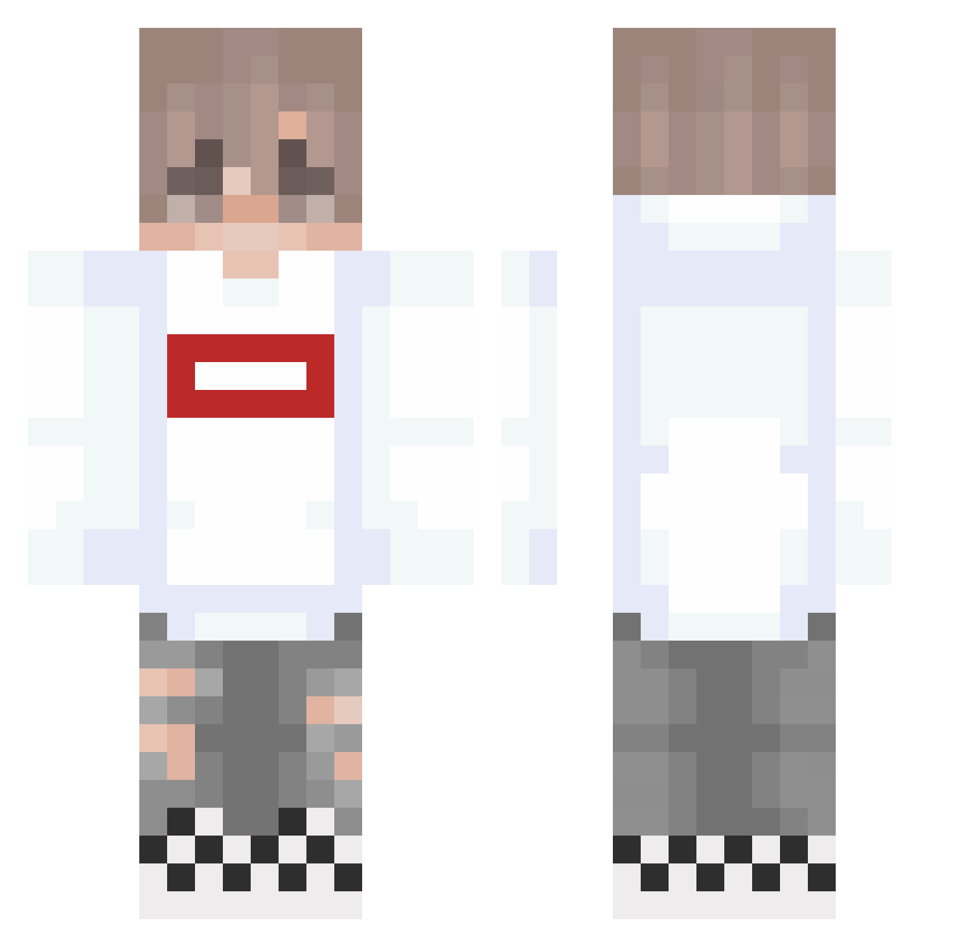 VitamanAndy Minecraft skin, front and back view