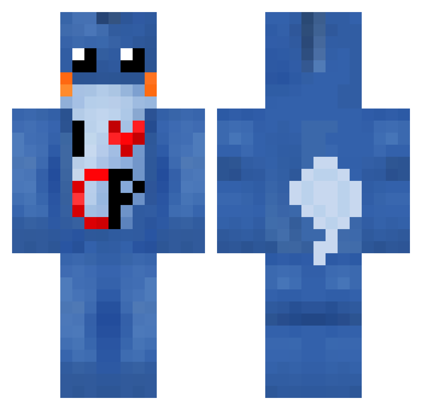 Buubor_Bunek Minecraft skin, front and back view