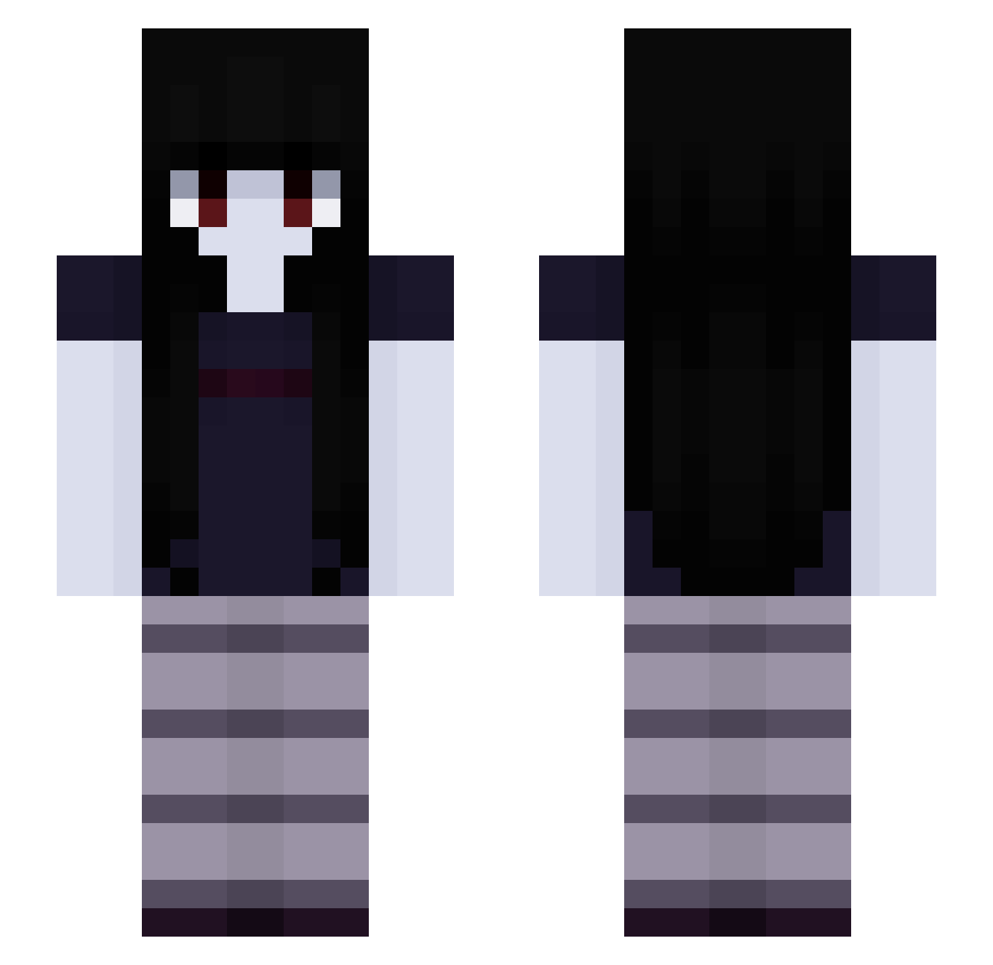 Ousadiakkj Minecraft skin, front and back view