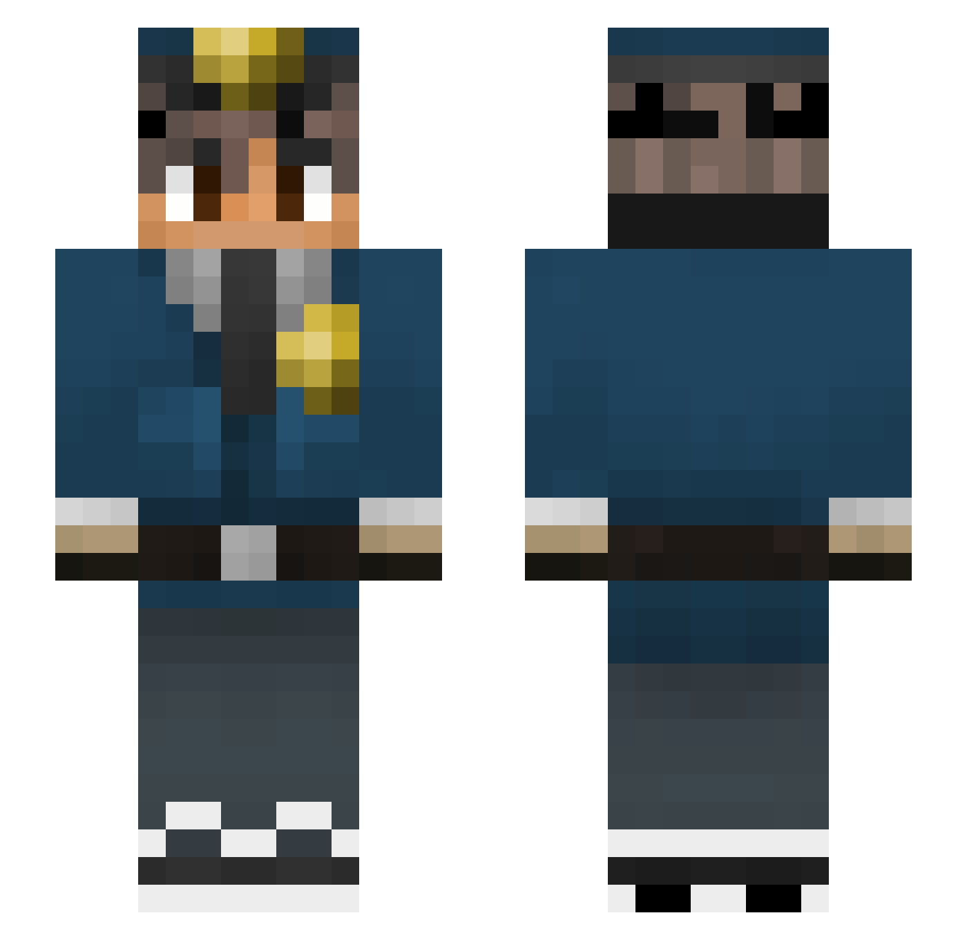Kapselon978 Minecraft skin, front and back view