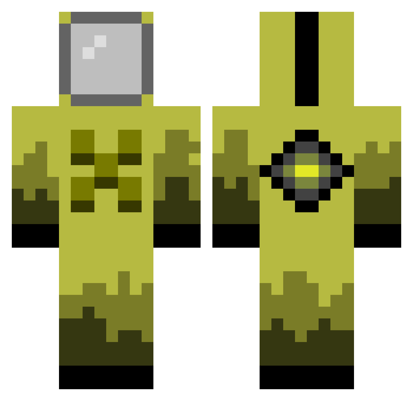 ItzXblade Minecraft skin, front and back view