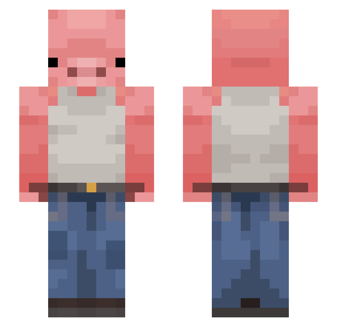 JoKK1n Minecraft skin, front and back view
