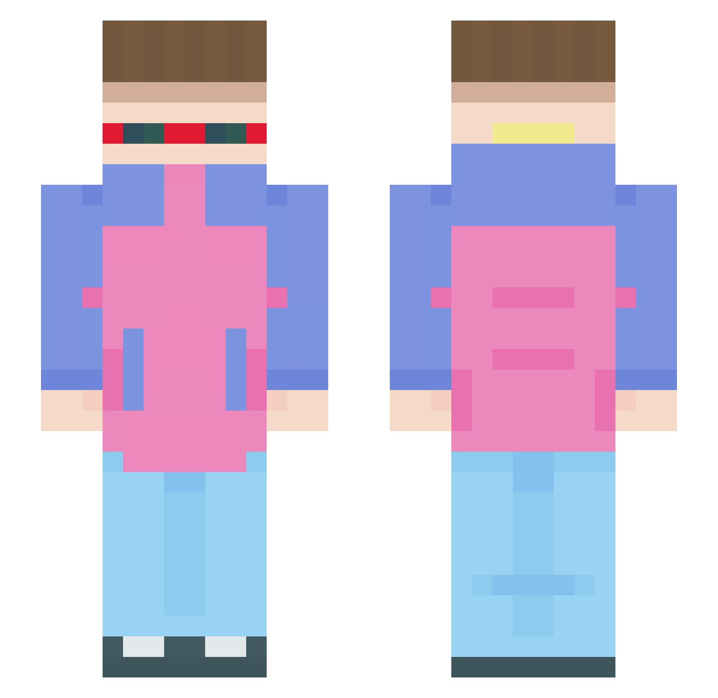 vKnovHeKk Minecraft skin, front and back view