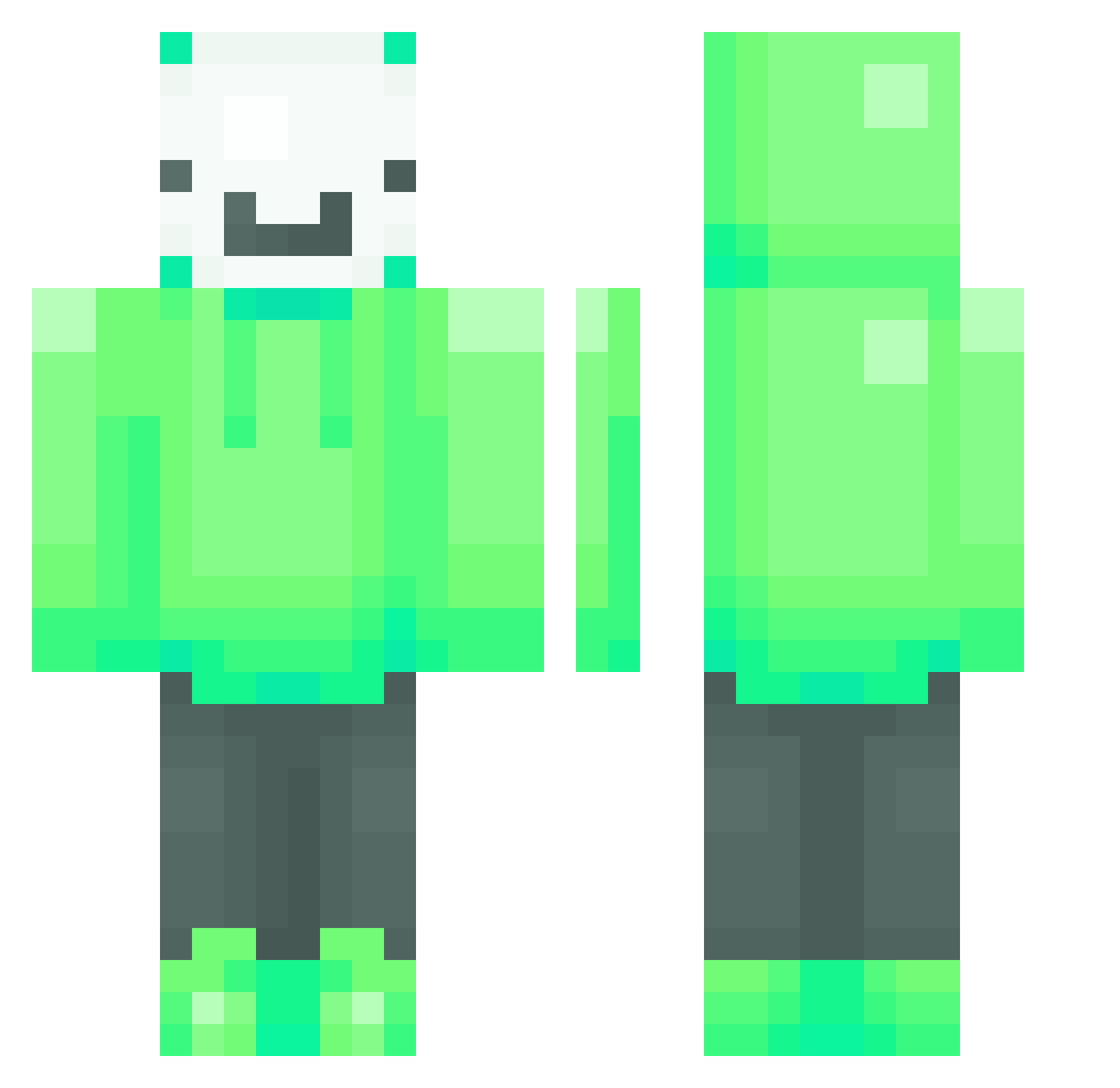 K1ngDavid Minecraft skin, front and back view