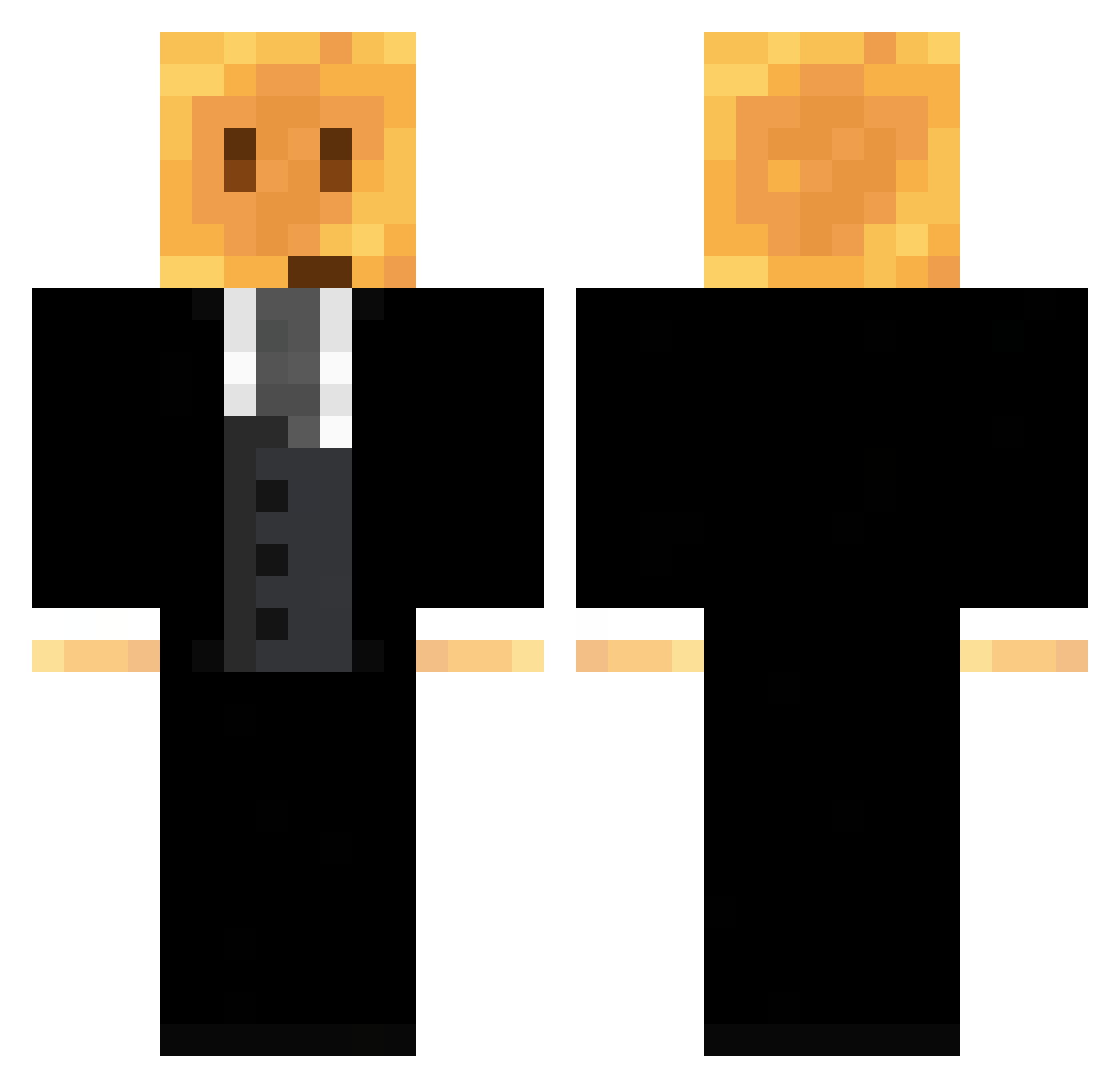 Buzzl1ng Minecraft skin, front and back view
