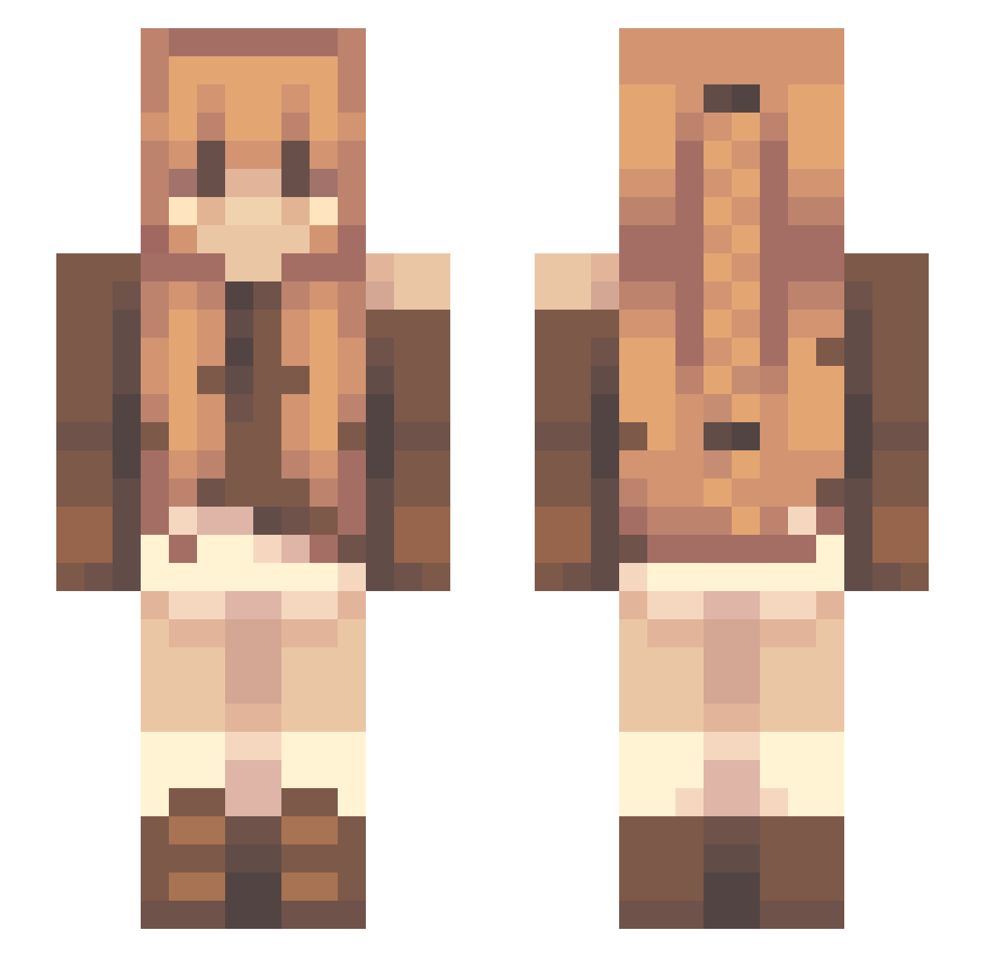 AnnaTurner1361 Minecraft skin, front and back view