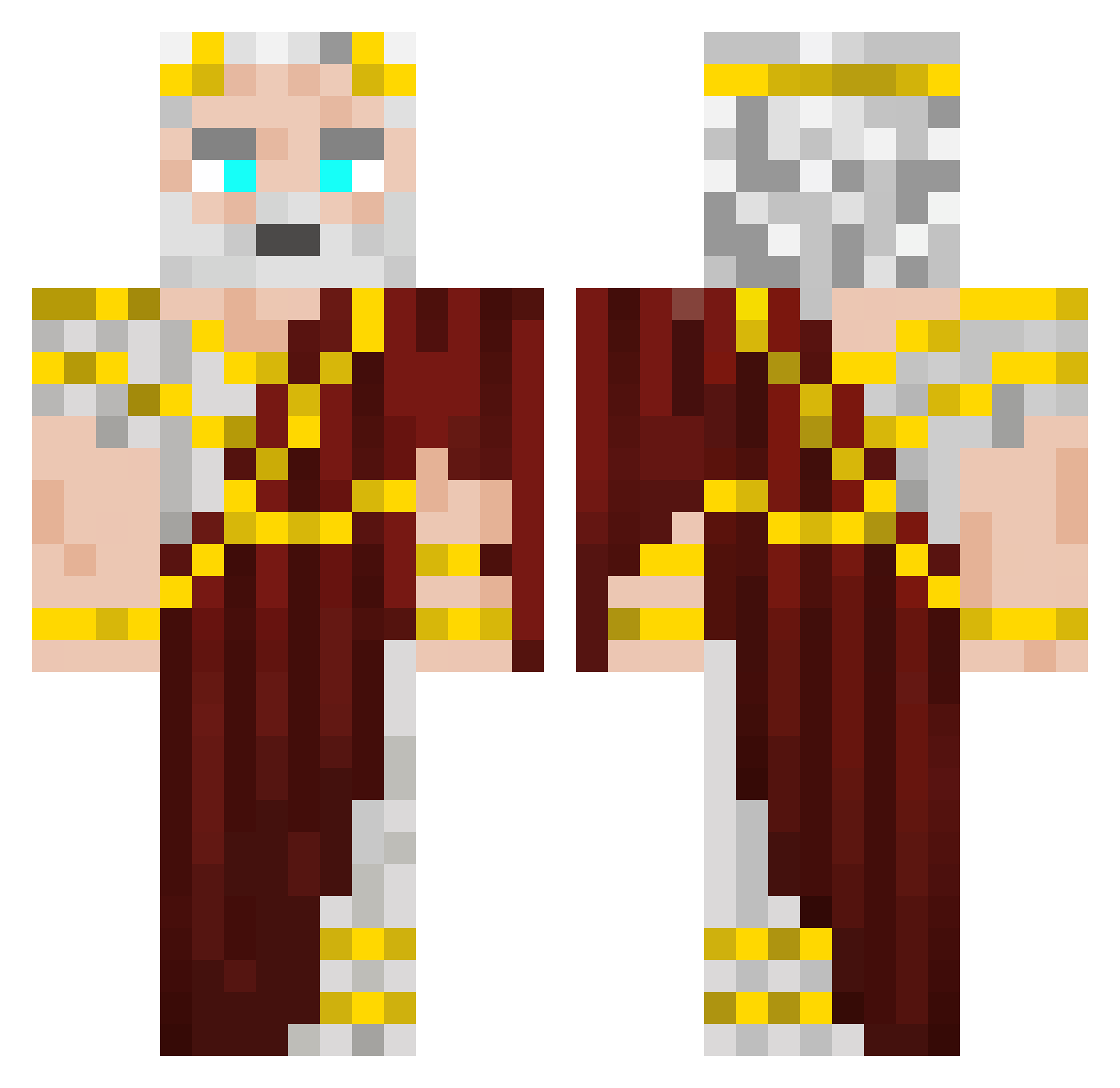 Snyperrain Minecraft skin, front and back view