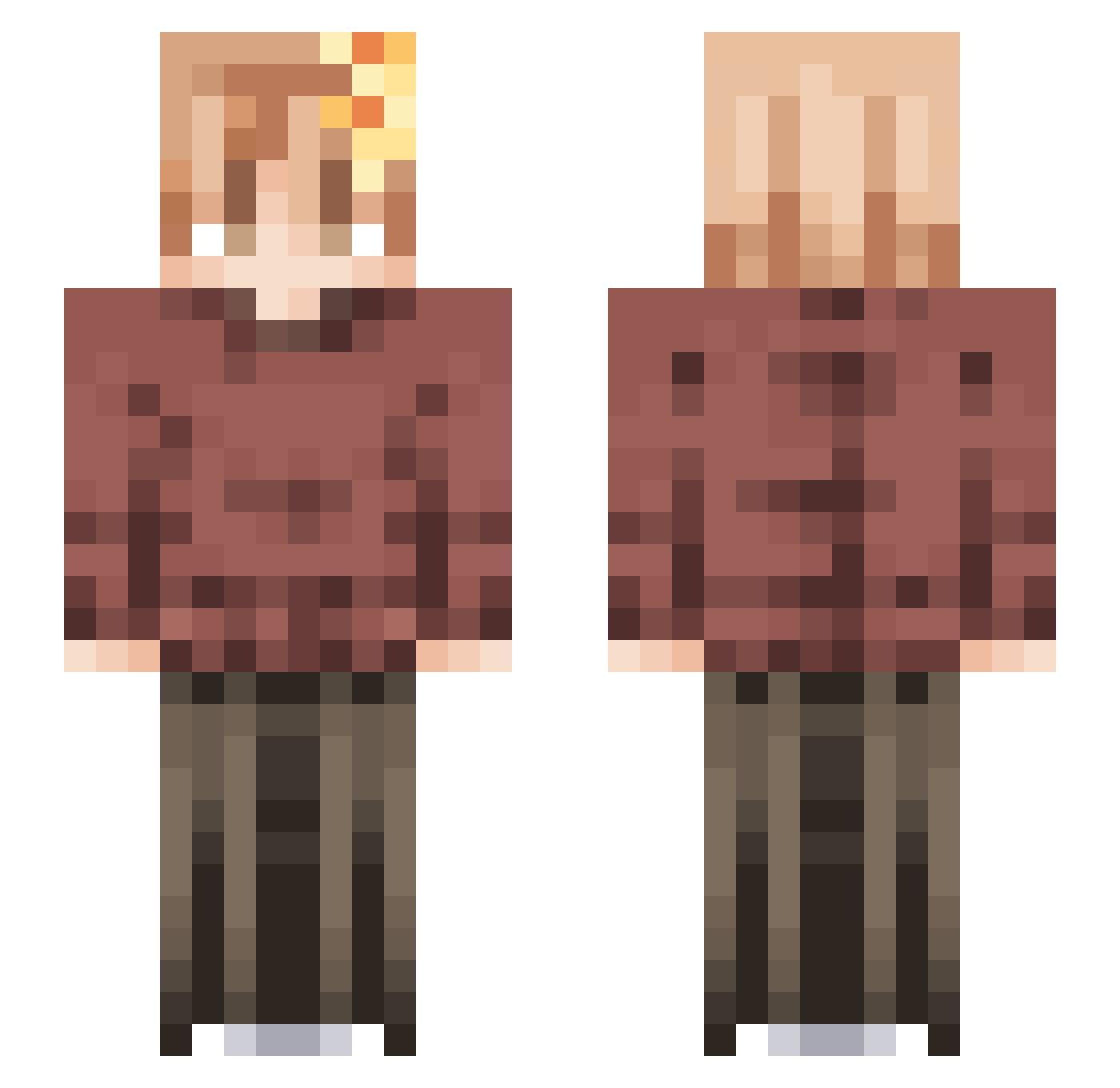 ChiezK3q_ Minecraft skin, front and back view