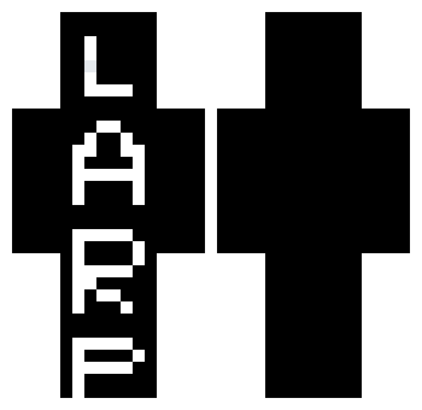 zi_gaming Minecraft skin, front and back view