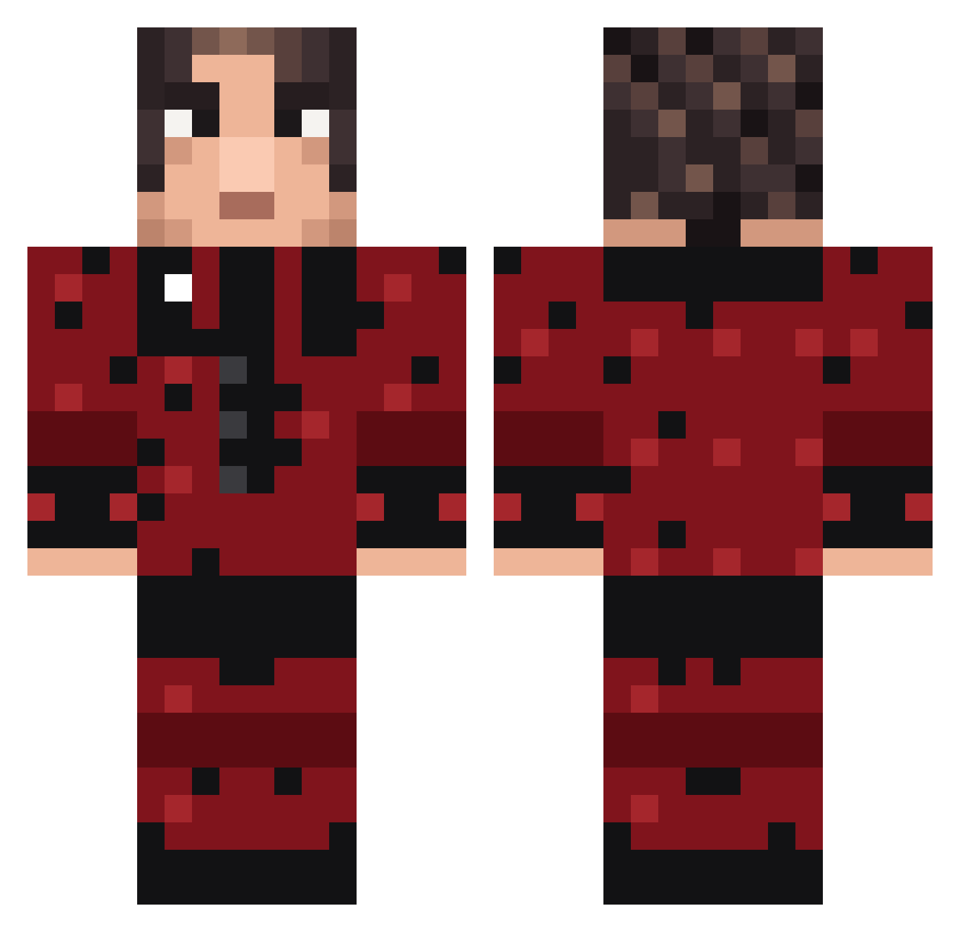 Dragoslayer85 Minecraft skin, front and back view