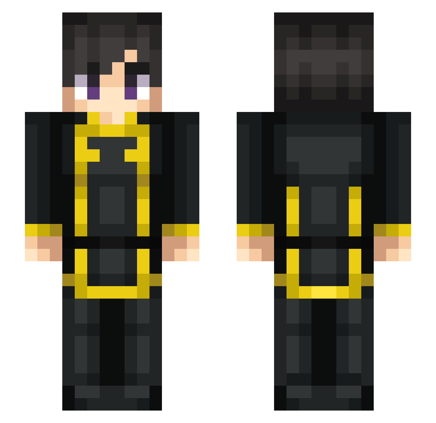 kmans_ Minecraft skin, front and back view