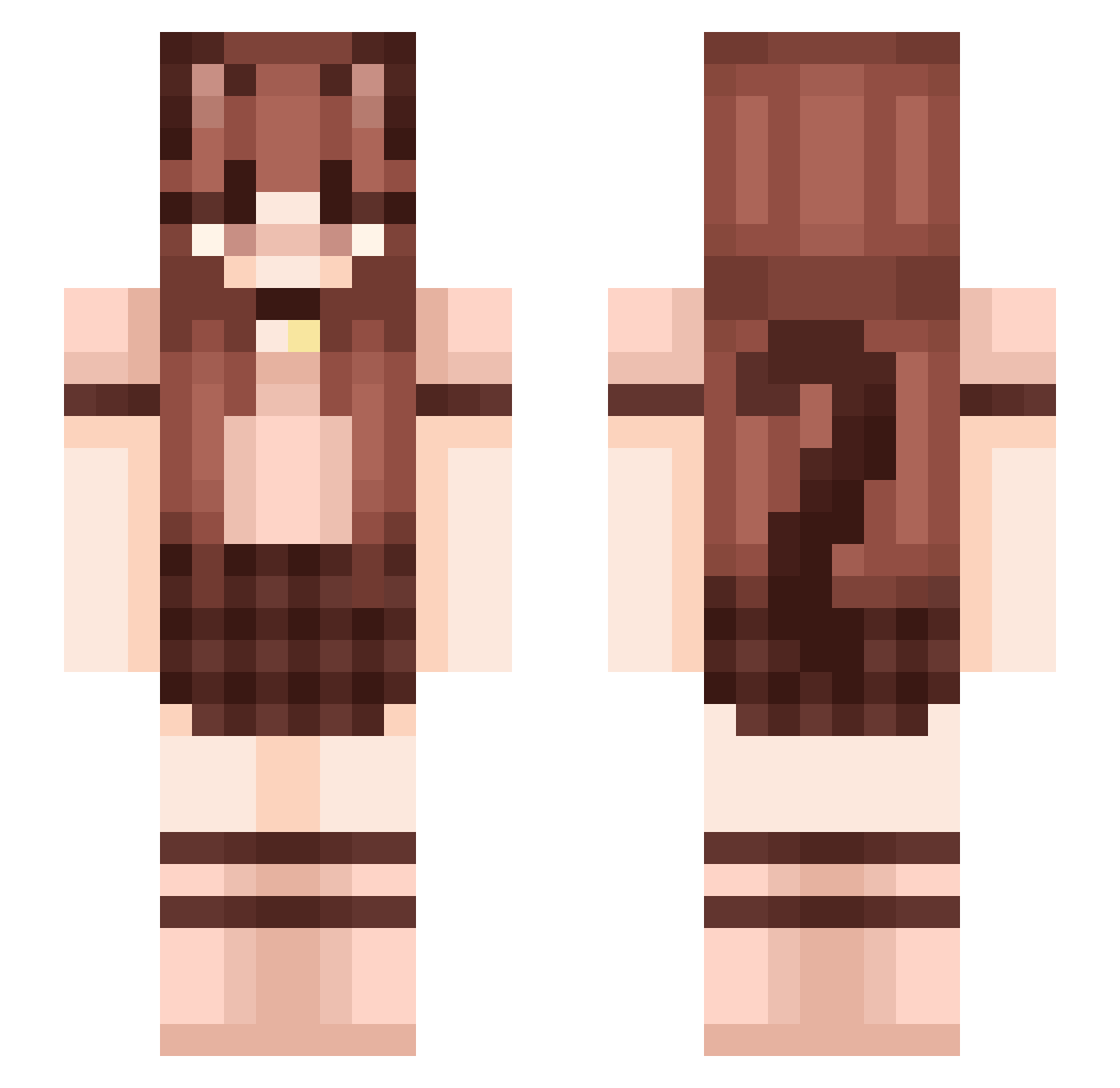 Dissident Minecraft skin, front and back view
