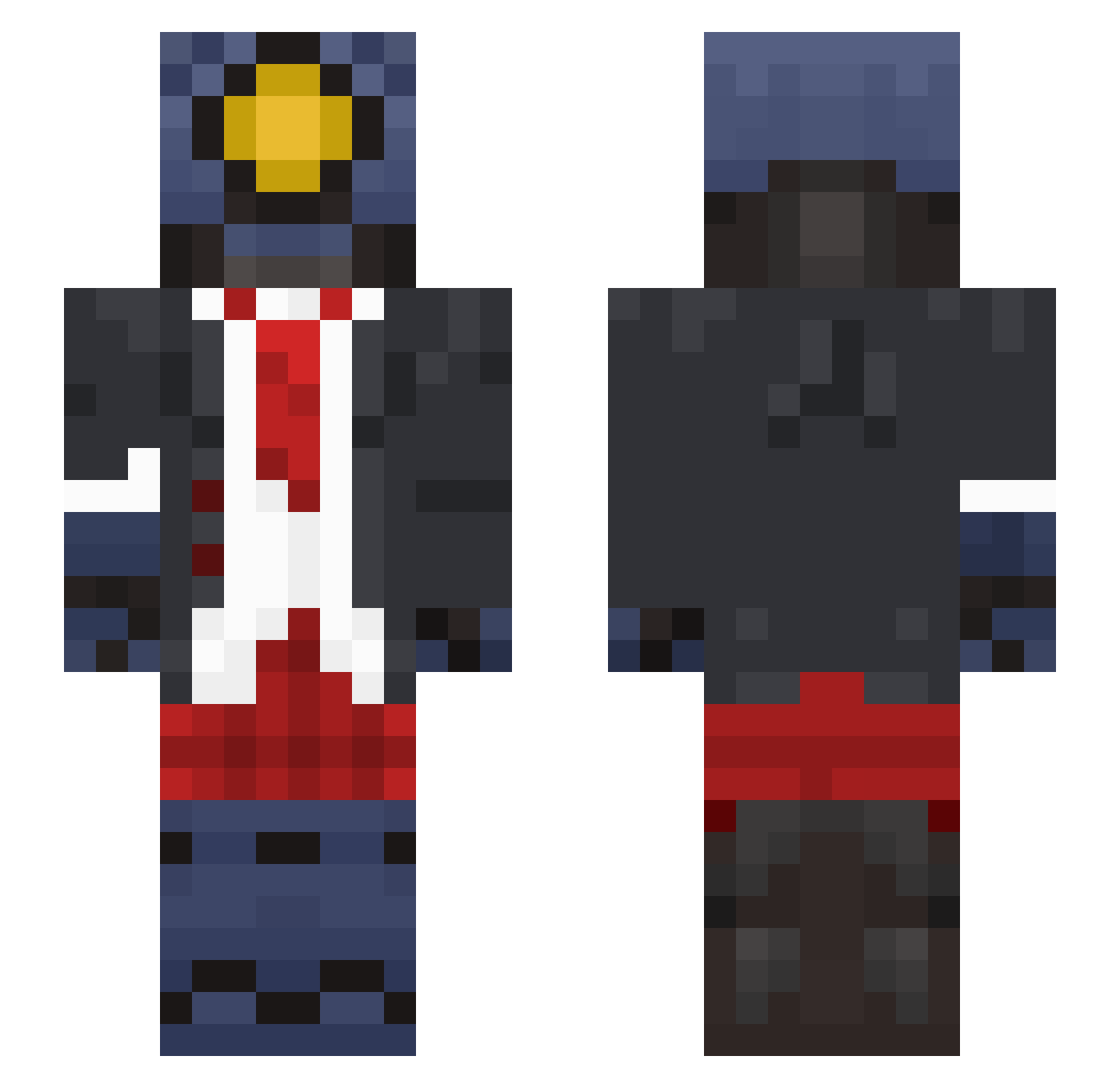 Cocopim Minecraft skin, front and back view