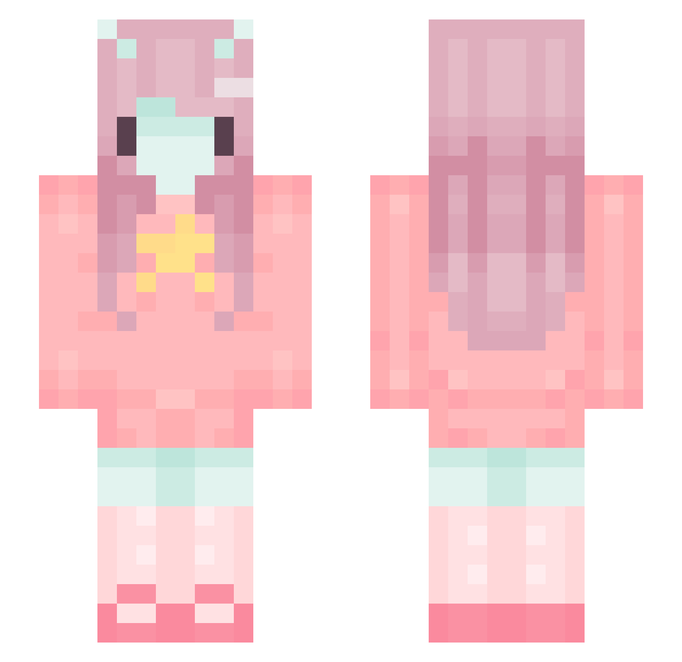 zytria Minecraft skin, front and back view