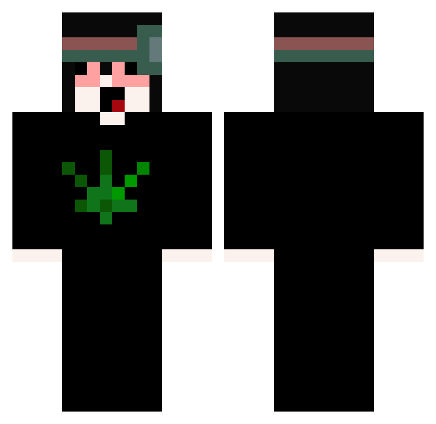 yCombey11 Minecraft skin, front and back view