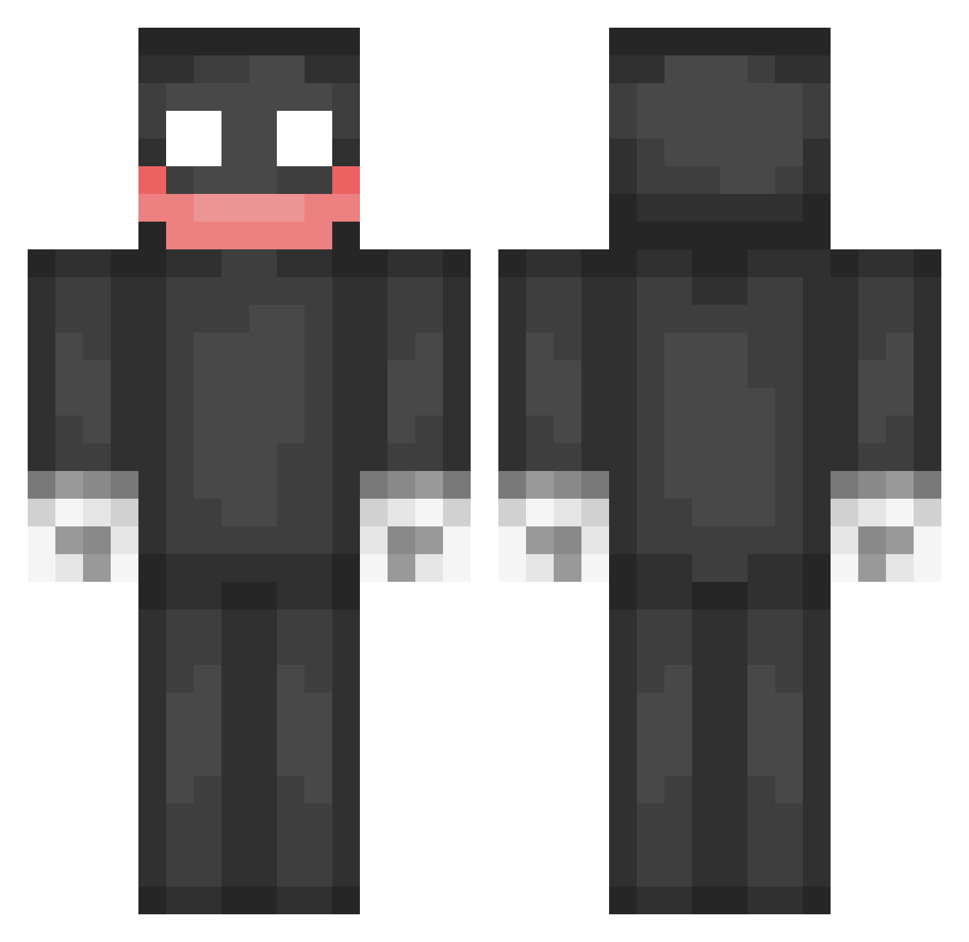 FluX1874 Minecraft skin, front and back view