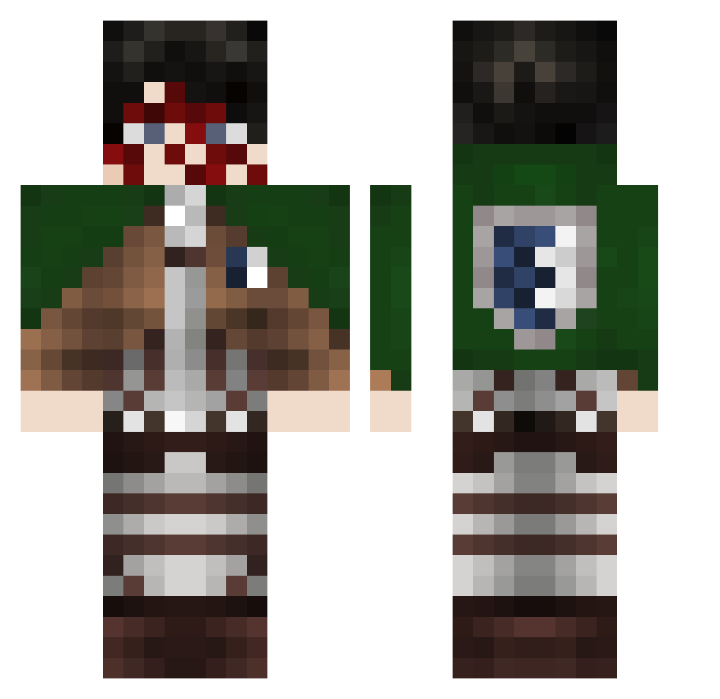 RushB_onHardBass Minecraft skin, front and back view