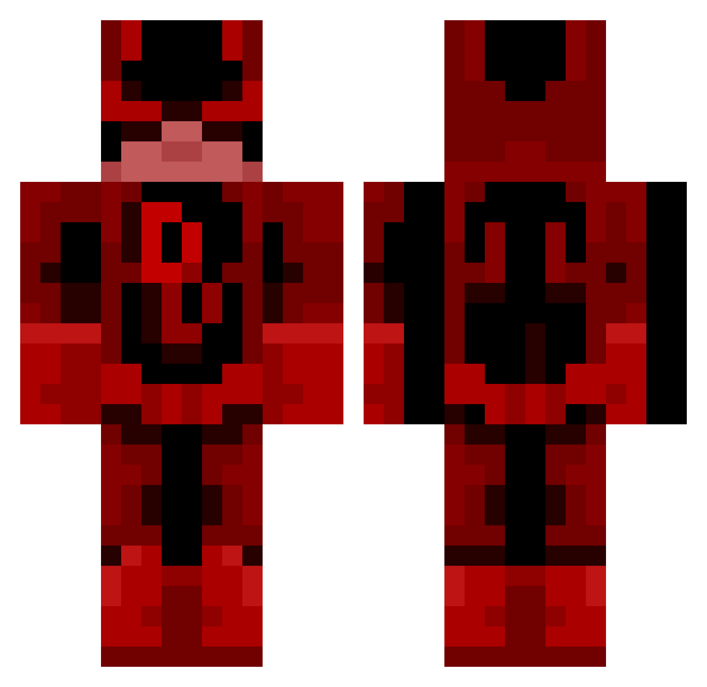 TubularBean Minecraft skin, front and back view