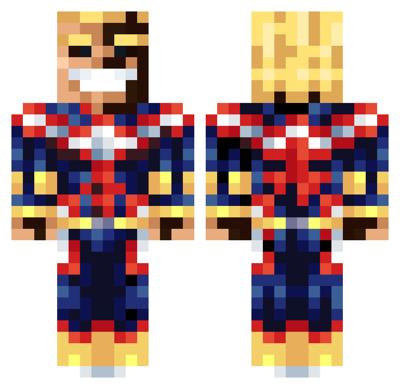 PerpetualPeter Minecraft skin, front and back view