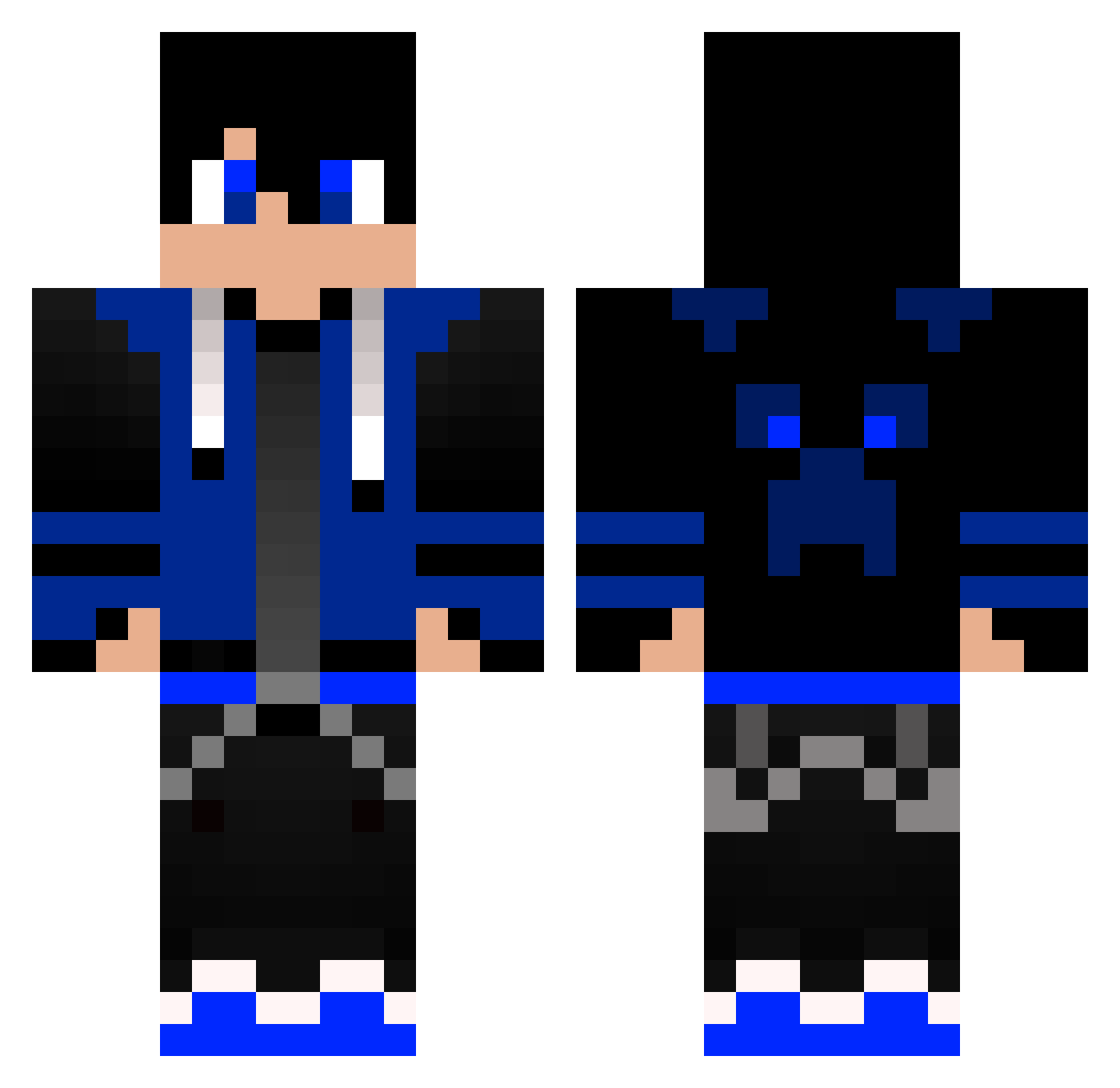 Yagi058 Minecraft skin, front and back view