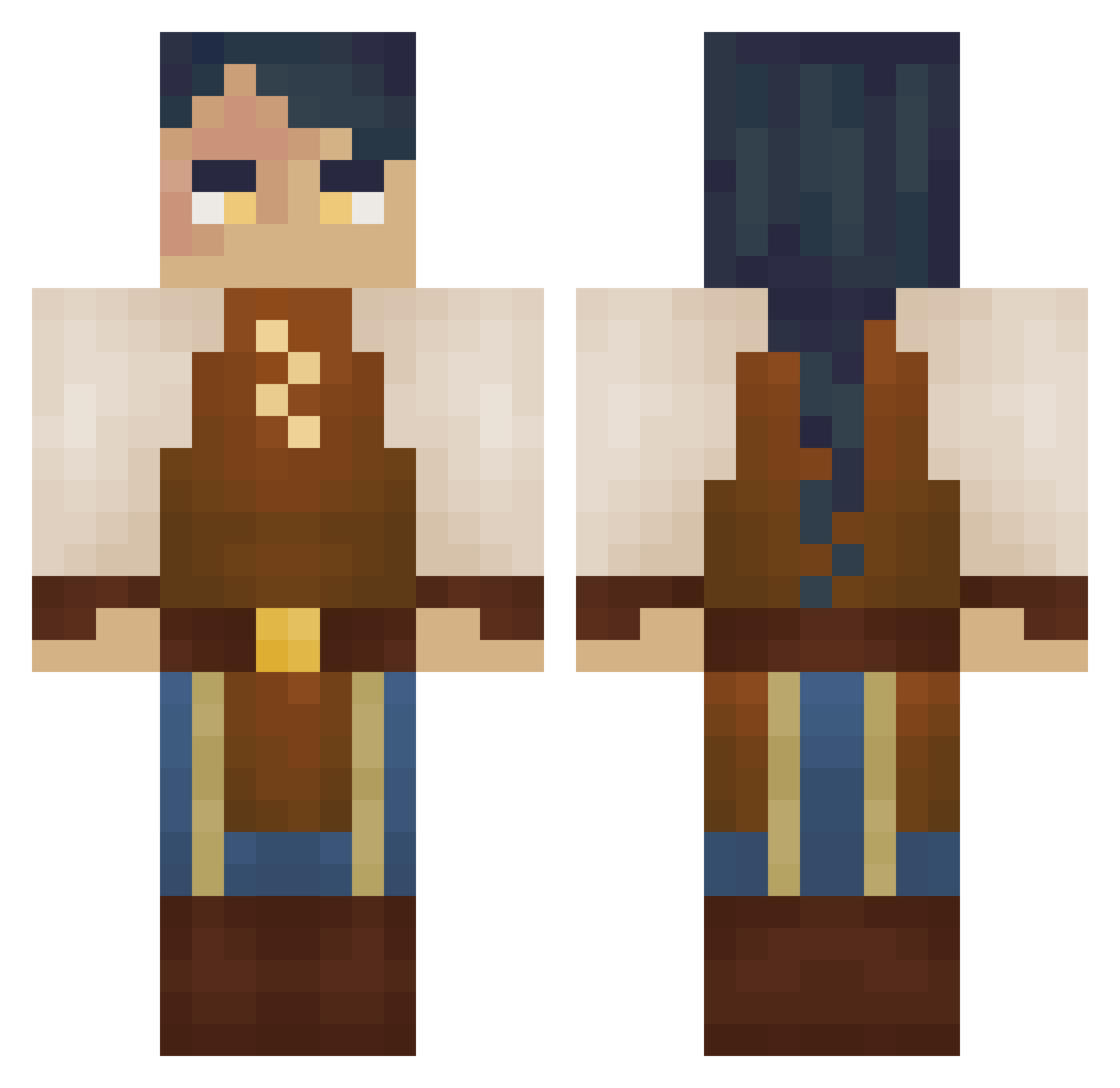 Toasty_Beans Minecraft skin, front and back view