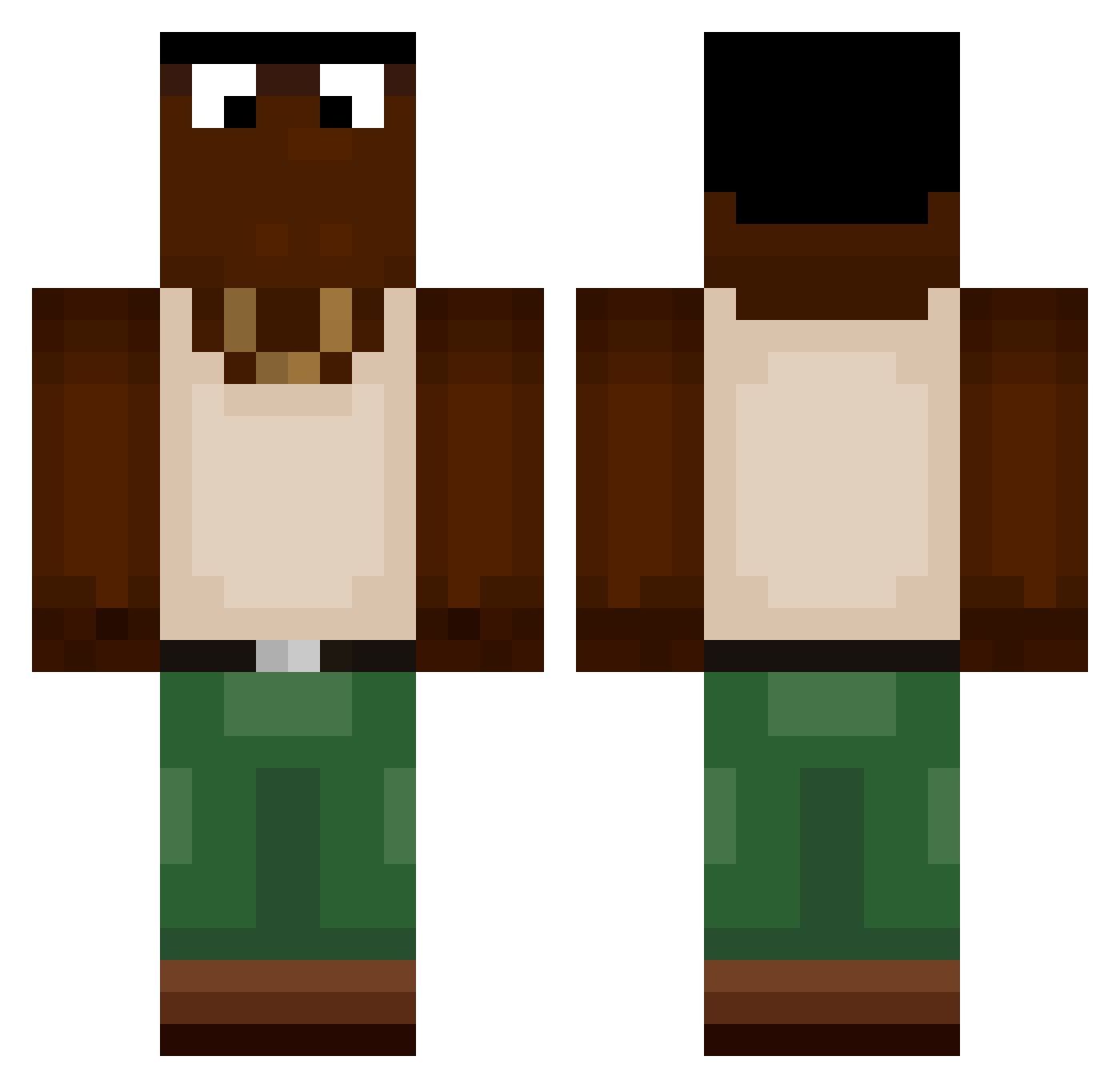 ehsqy Minecraft skin, front and back view