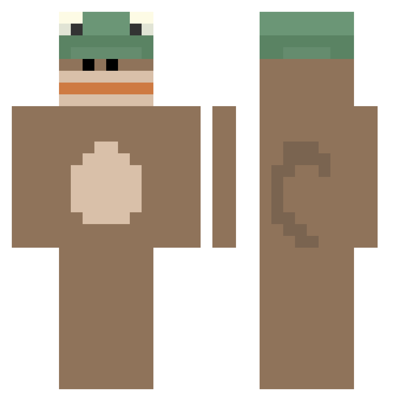 froooggg Minecraft skin, front and back view