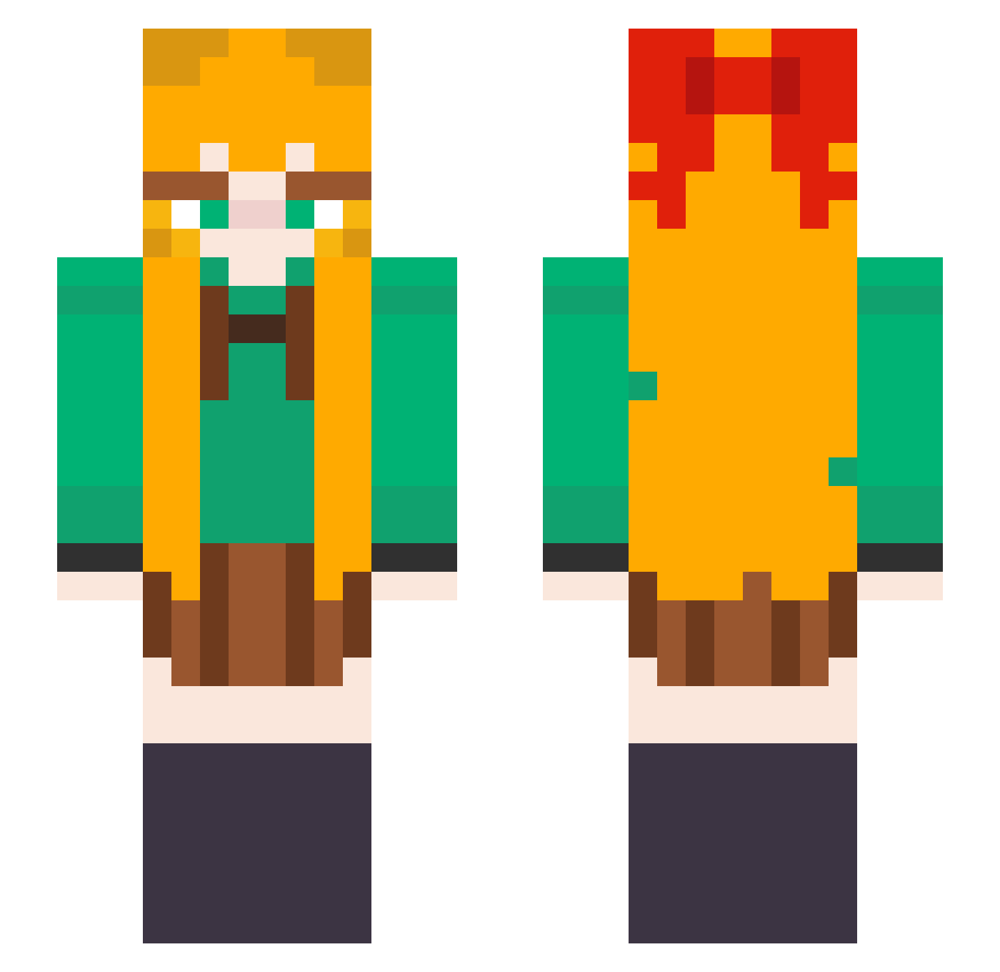__Shintaro__ Minecraft skin, front and back view